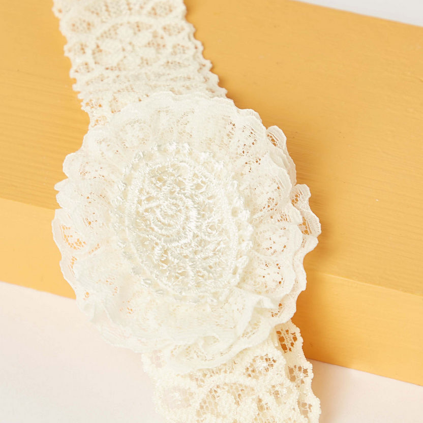 Giggles Lace Detail Elasticated Head Band-Hair Accessories-image-2