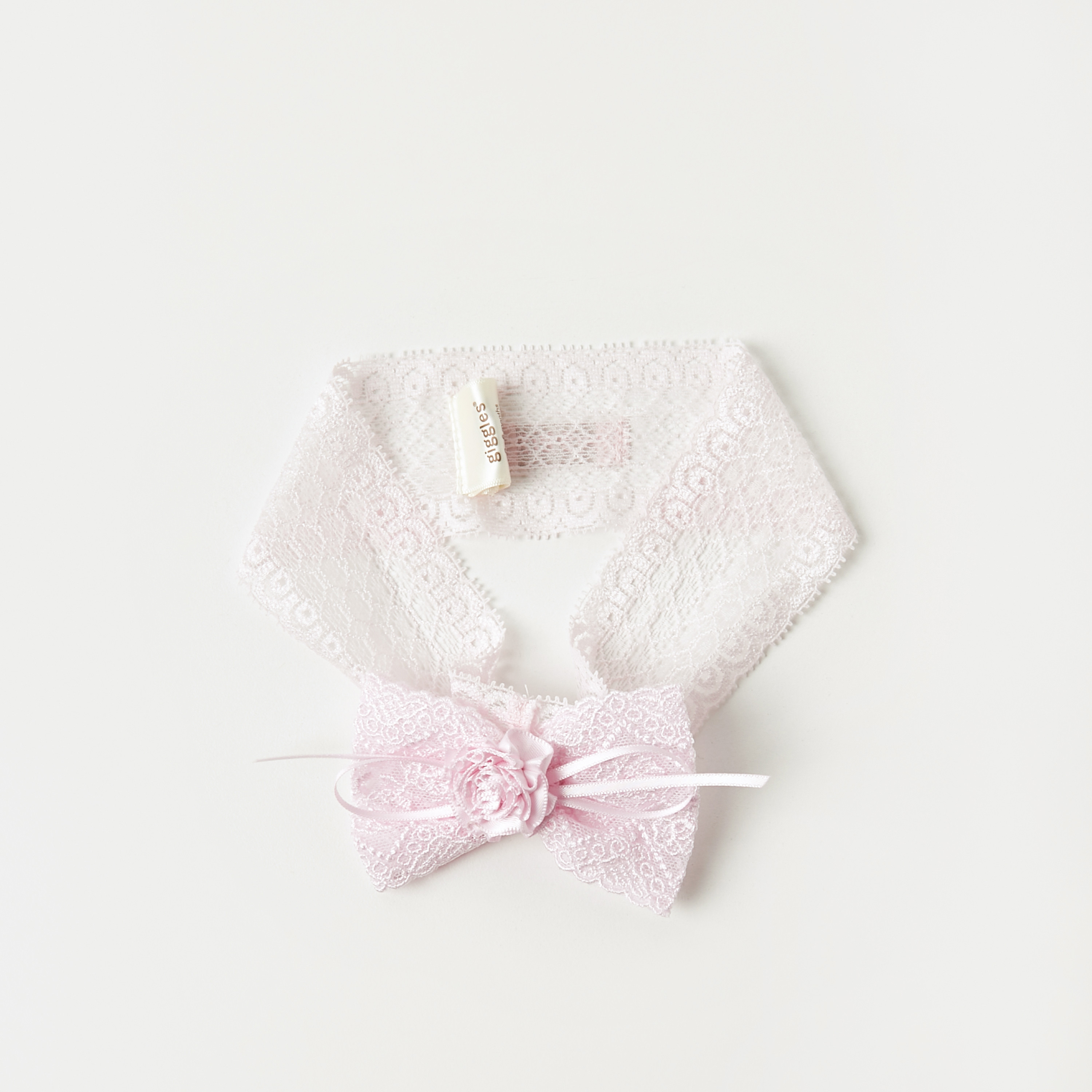 Giggles Lace Textured Elasticated Headband with Floral Applique-baby-girls-accessories-hairaccessories-image-2