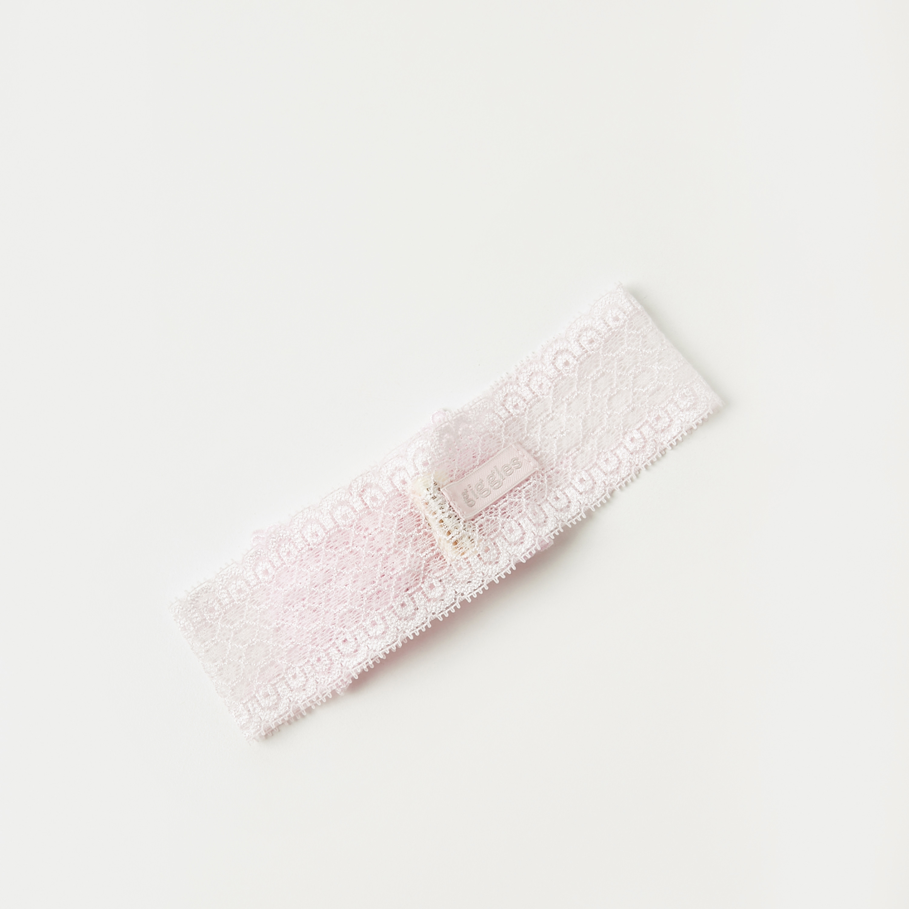 Giggles Lace Textured Elasticated Headband with Floral Applique-baby-girls-accessories-hairaccessories-image-3