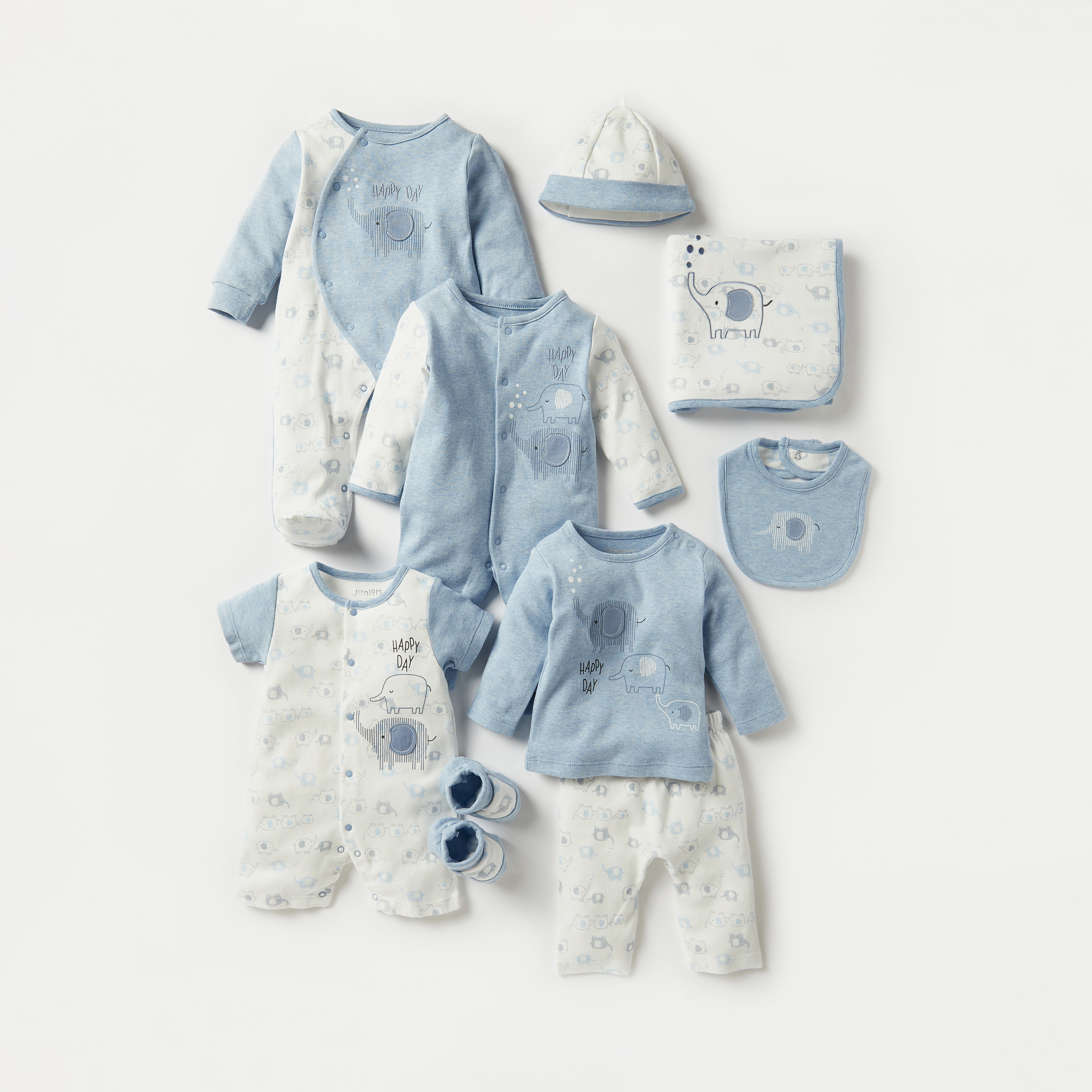 Juniors All-Over Elephant Print Romper with Short Sleeves-baby-girls-clothing-rompers-image-5