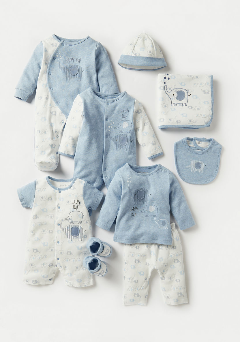 Juniors All-Over Elephant Print Romper with Short Sleeves-Rompers%2C Dungarees and Jumpsuits-image-4
