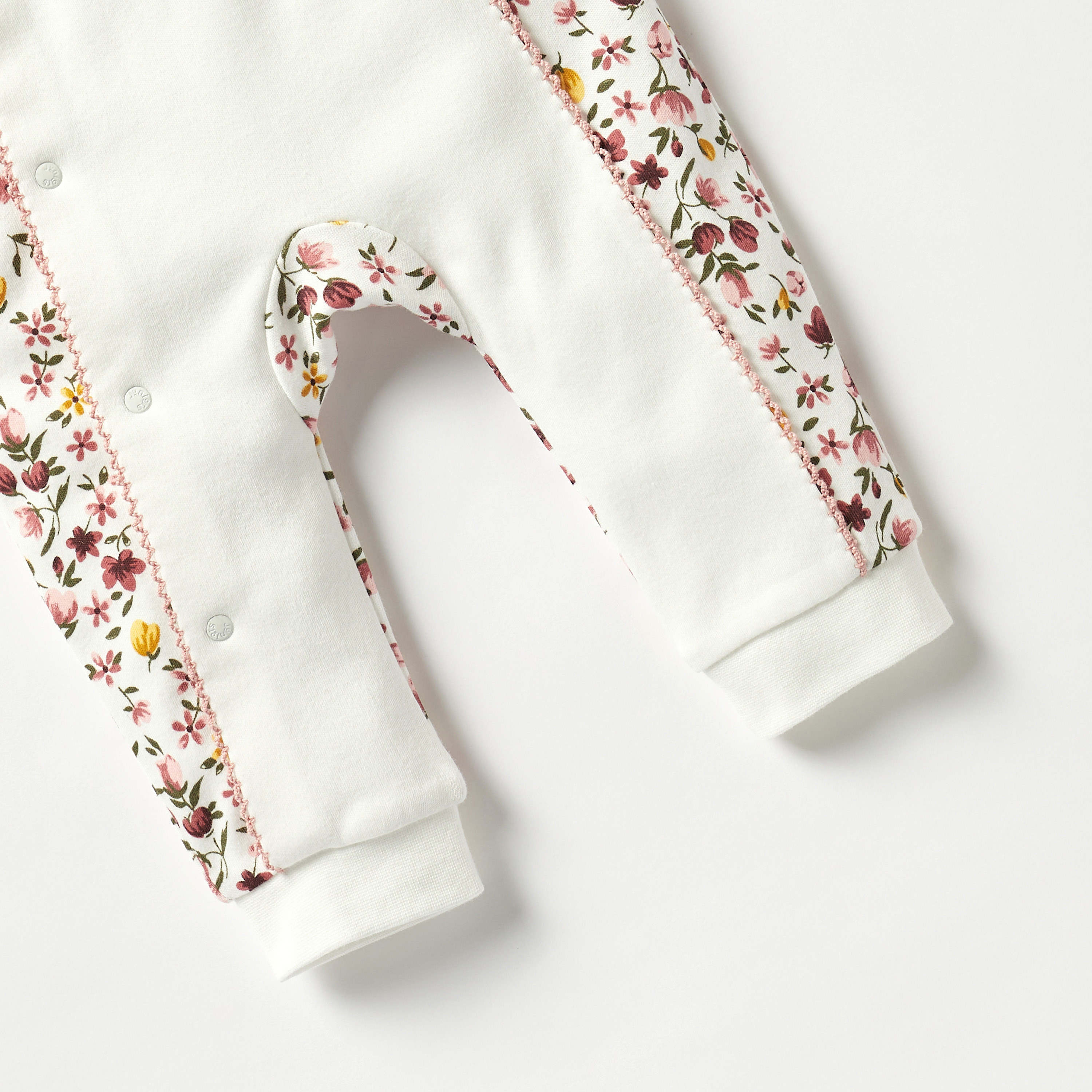 Juniors Panelled Sleepsuit with Button Closure-baby-girls-clothing-nightwear-sleepsuits-image-4