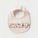 Juniors Floral Print Bib with Ruffle Detail and Snap Button Closure-Bibs and Burp Cloths-thumbnailMobile-1