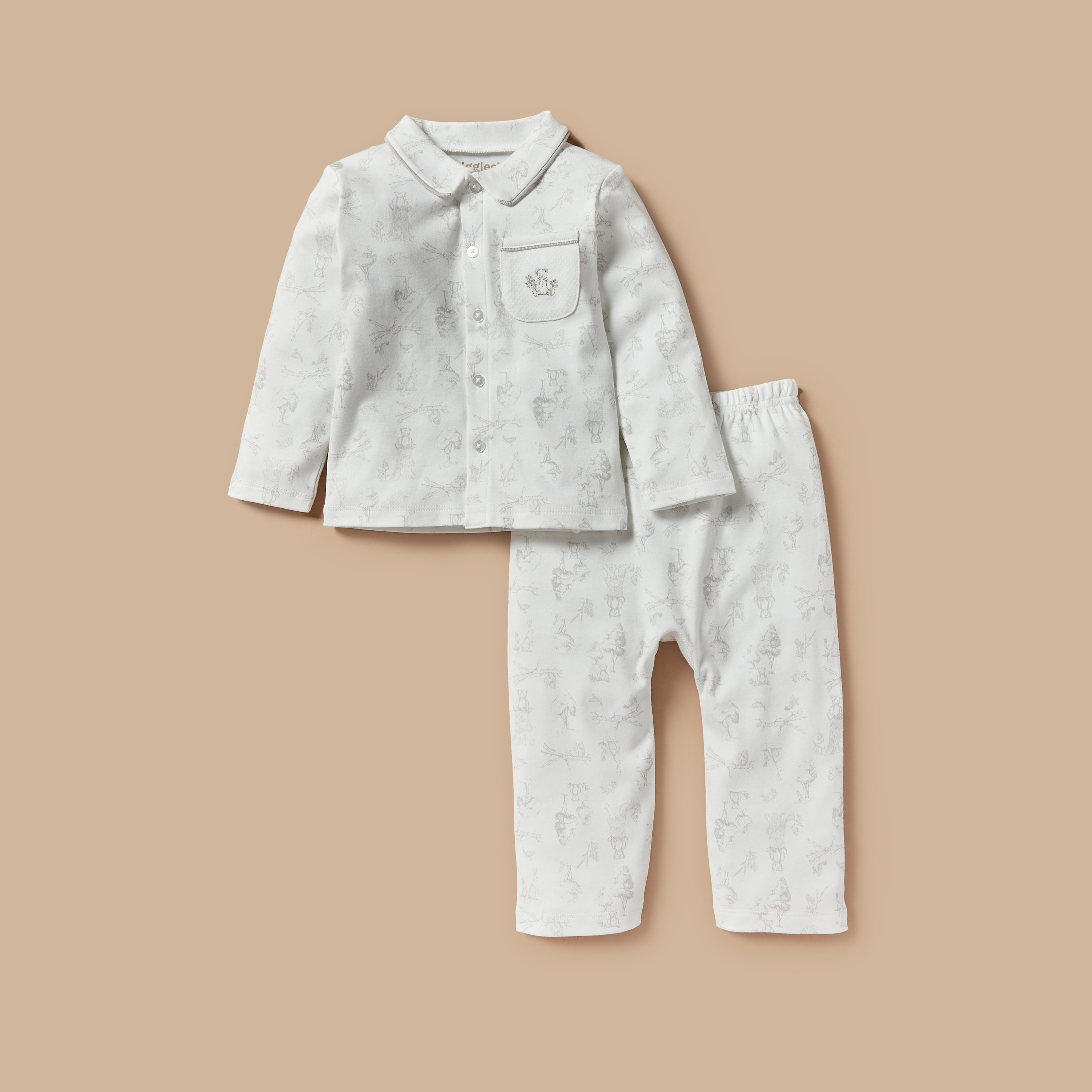 Giggles All-Over Print Shirt and Pyjama Set-baby-boys-clothing-nightwear-pyjamasets-image-1