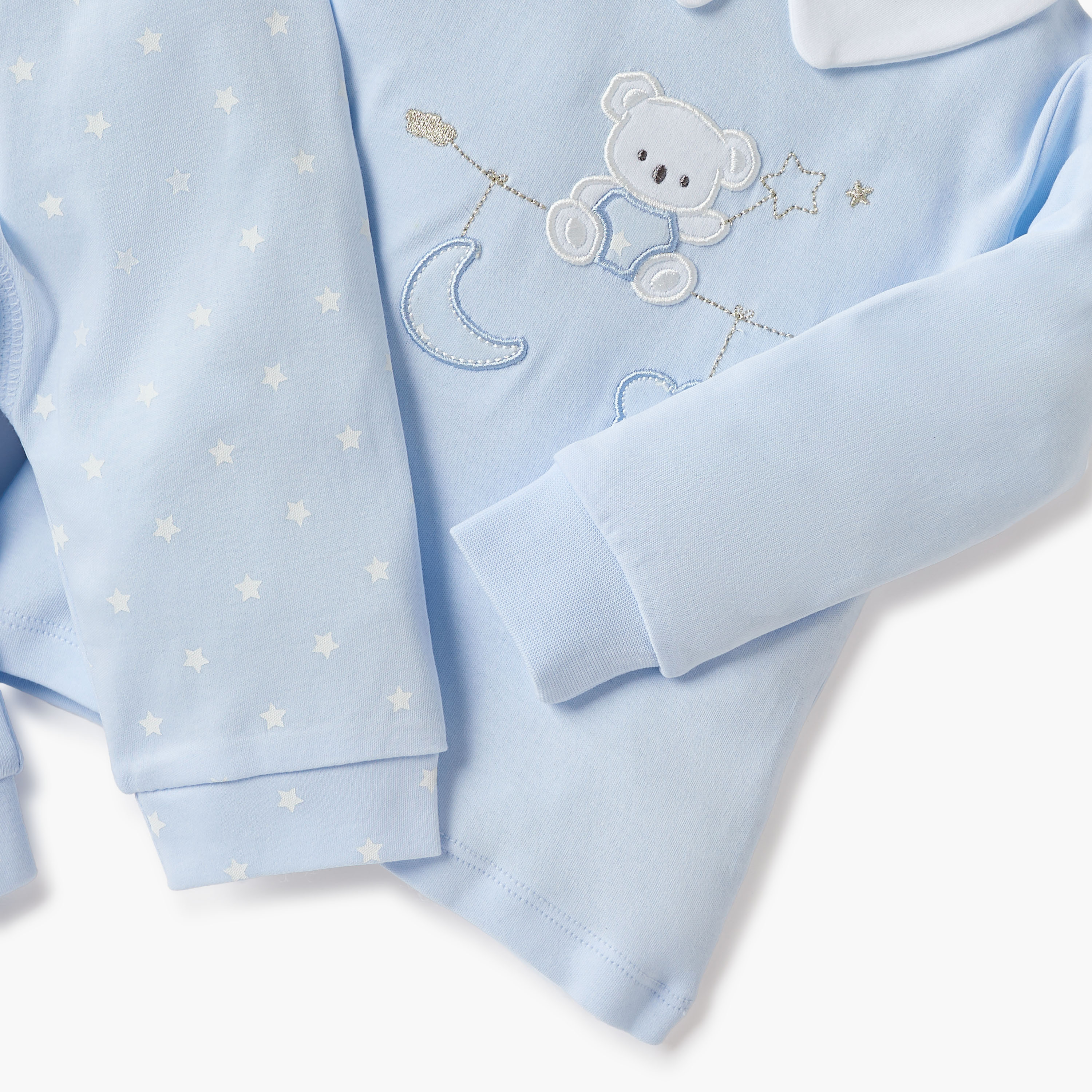 Giggles Applique Detail T-shirt and Pyjama Set-baby-boys-clothing-nightwear-pyjamasets-image-5