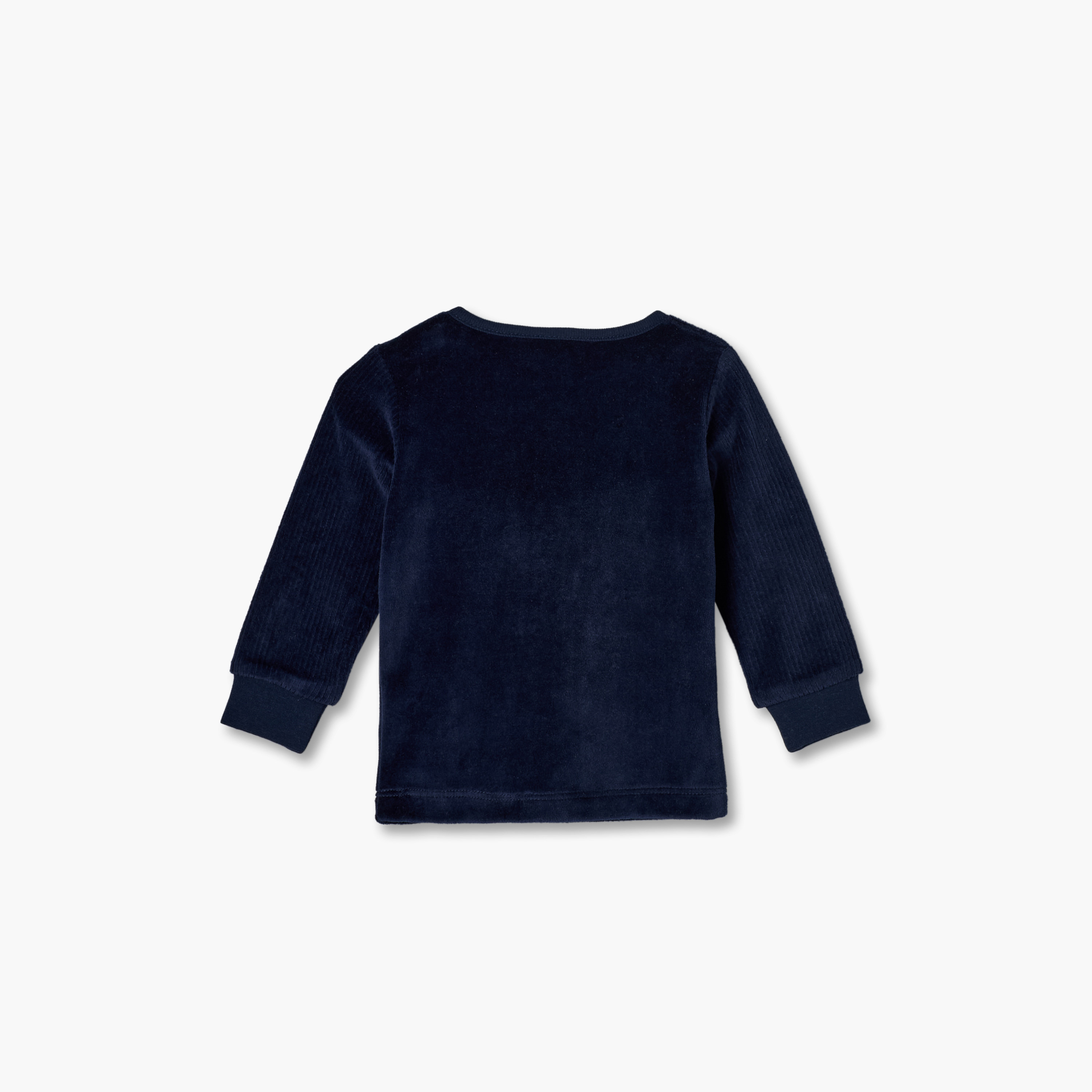 طقم بيجاما قطيفة بياقة ضيقة وأكمام طويلة بزخارف ديناصور من جونيورز-baby-boys-clothing-nightwear-pyjamasets-image-5