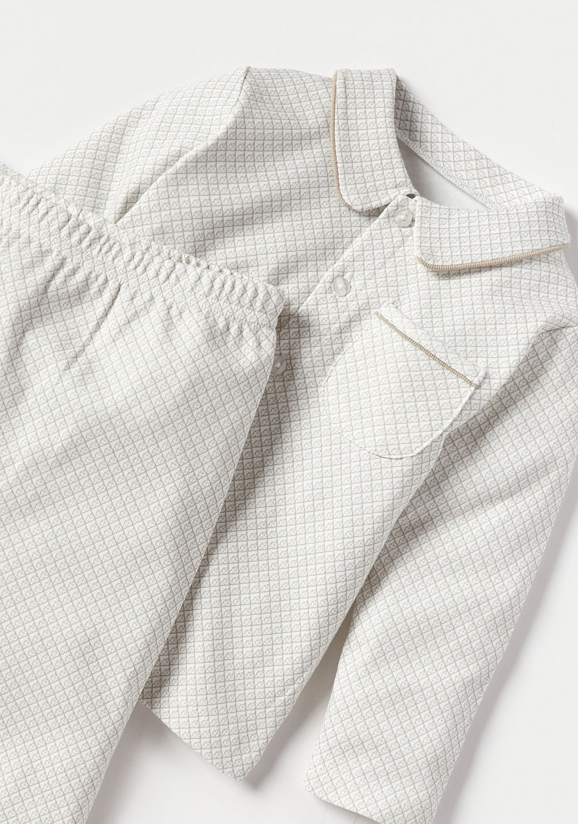 Giggles All-Over Textured Shirt and Pyjama Set-Pyjama Sets-image-3