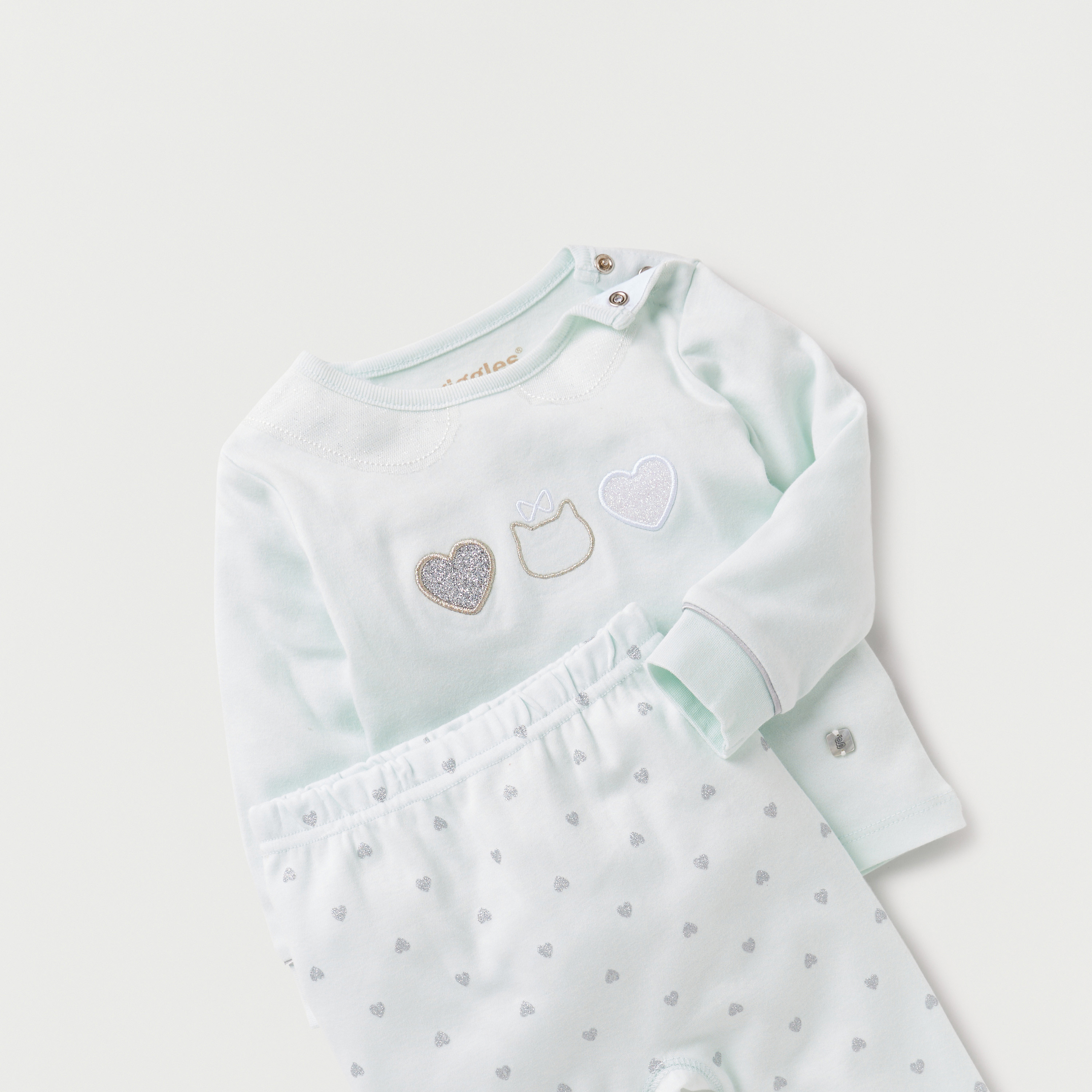 Giggles Hearts Embroidered T-shirt and Pyjama Set-baby-girls-clothing-nightwear-pyjamasets-image-4