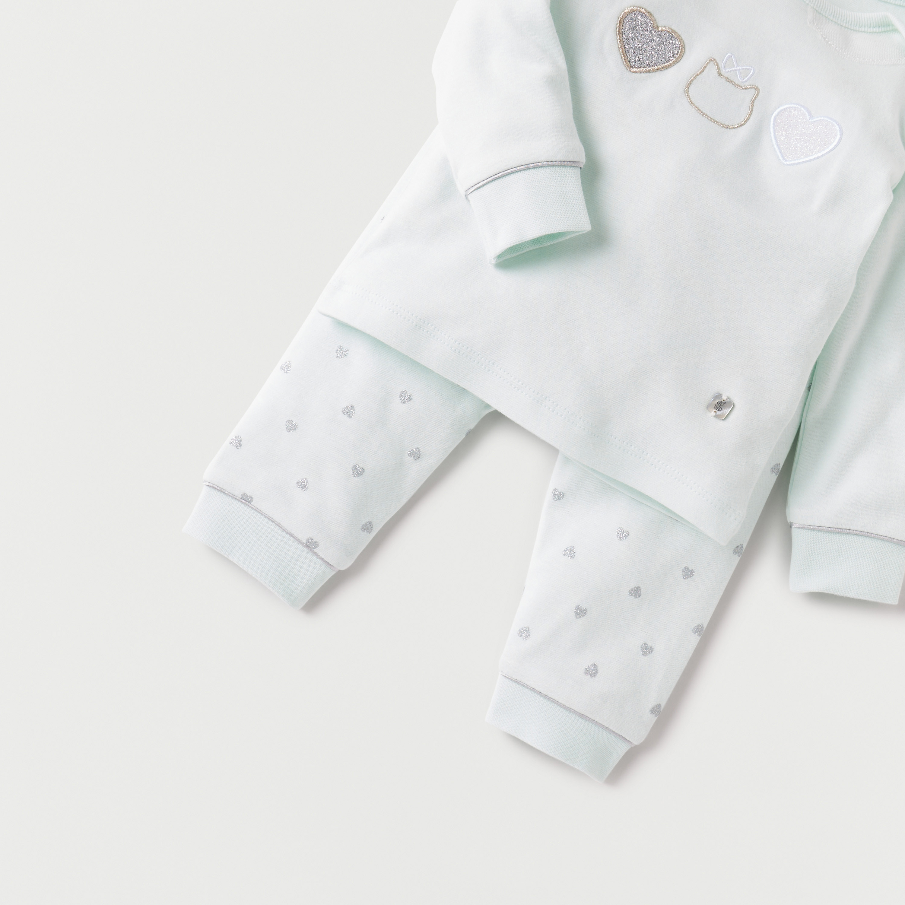 Giggles Hearts Embroidered T-shirt and Pyjama Set-baby-girls-clothing-nightwear-pyjamasets-image-5