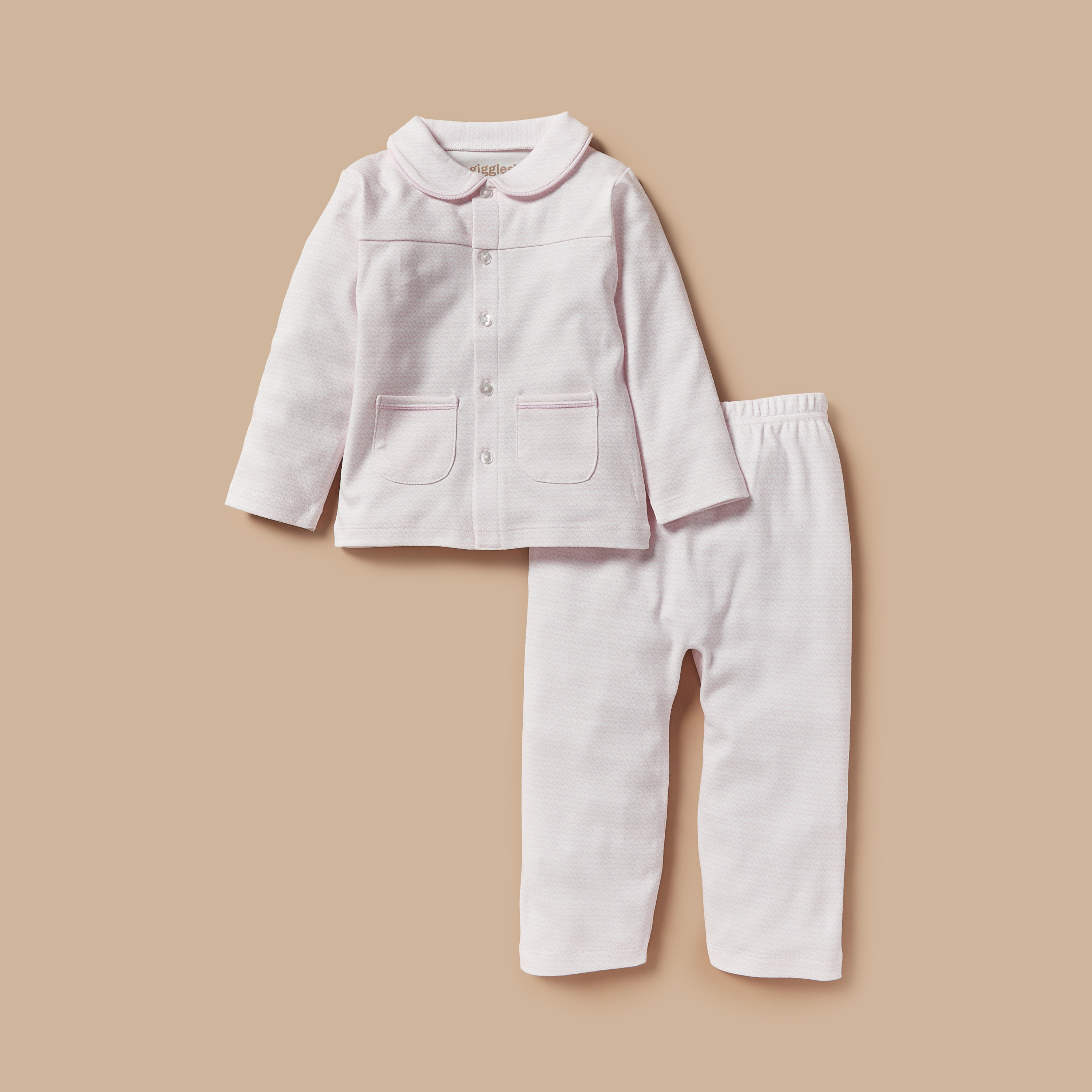 طقم بنطلون بيجاما وقميص بطبعات من جيجلز-baby-girls-clothing-nightwear-pyjamasets-image-1