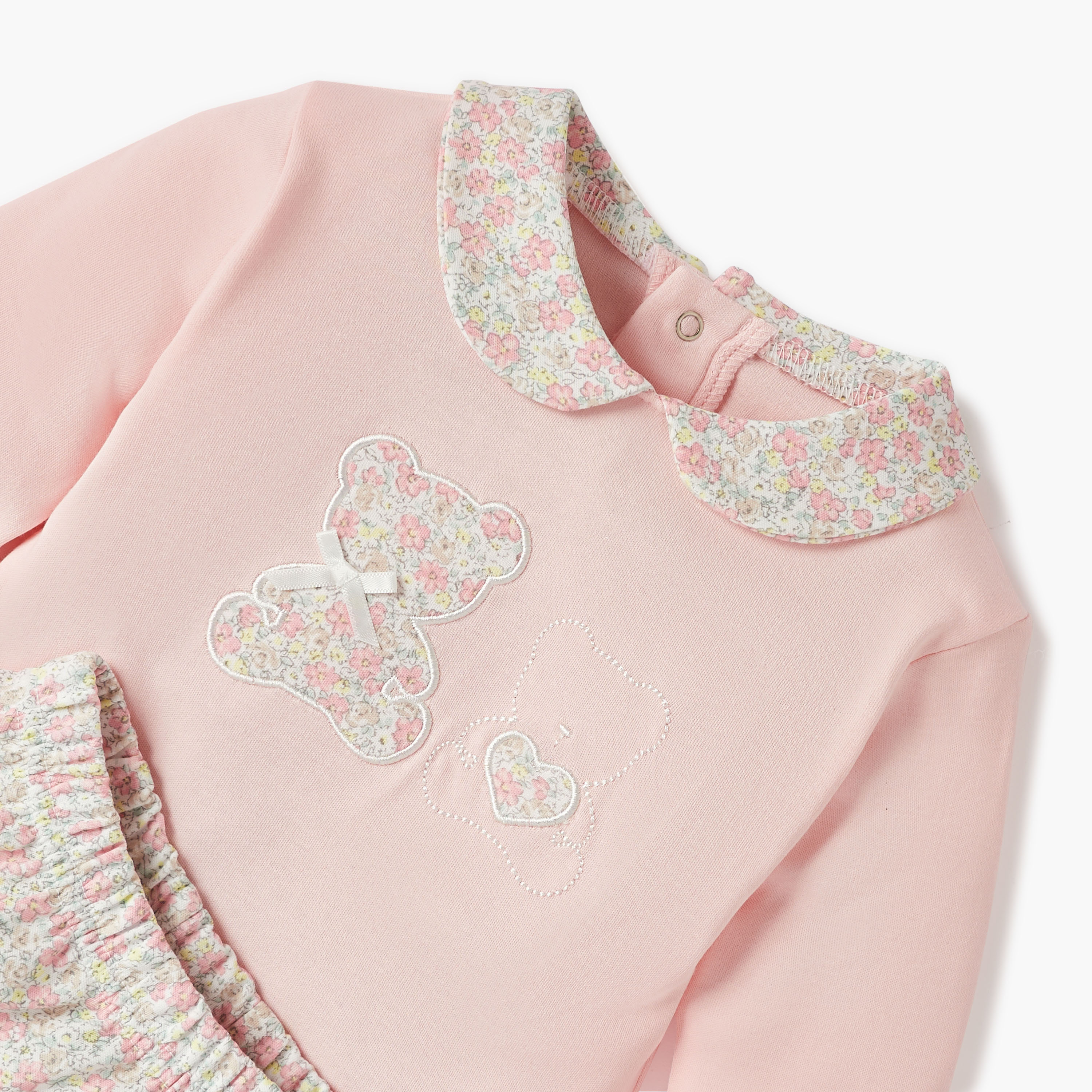 طقم تيشيرت بزخارف وبنطلون بيجاما من جيجلز-baby-girls-clothing-nightwear-pyjamasets-image-4