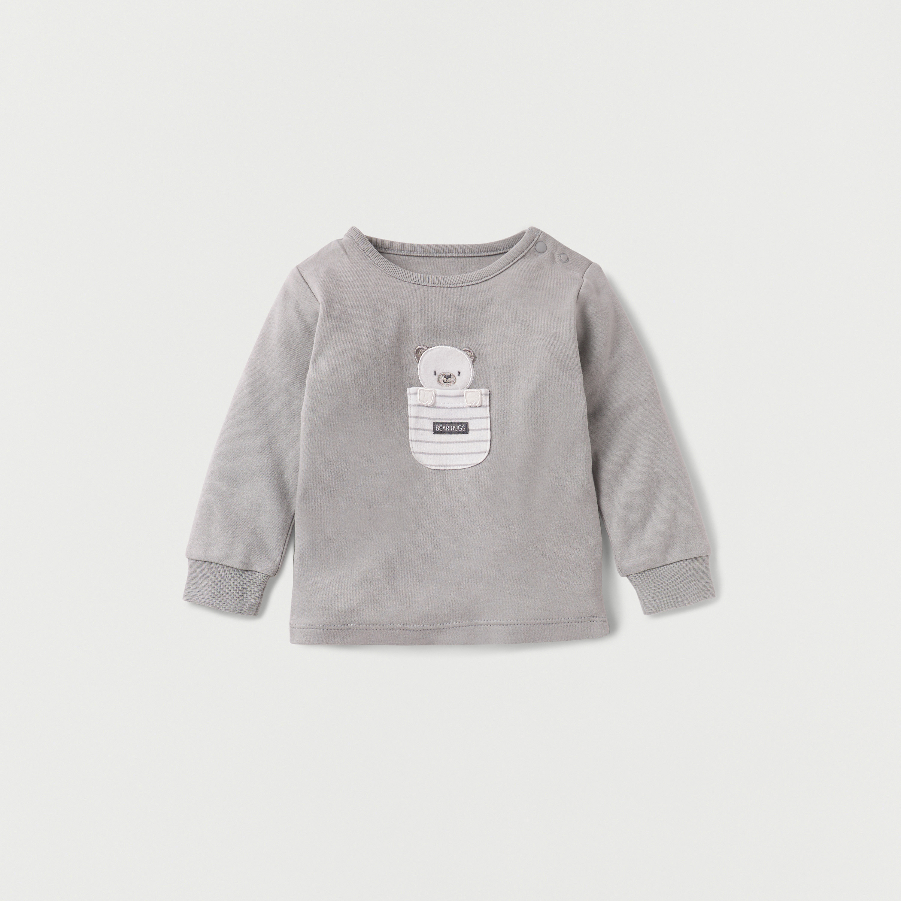 طقم بنطلون بيجاما وتيشيرت بزخارف دب من جيجلز-baby-boys-clothing-nightwear-pyjamasets-image-2