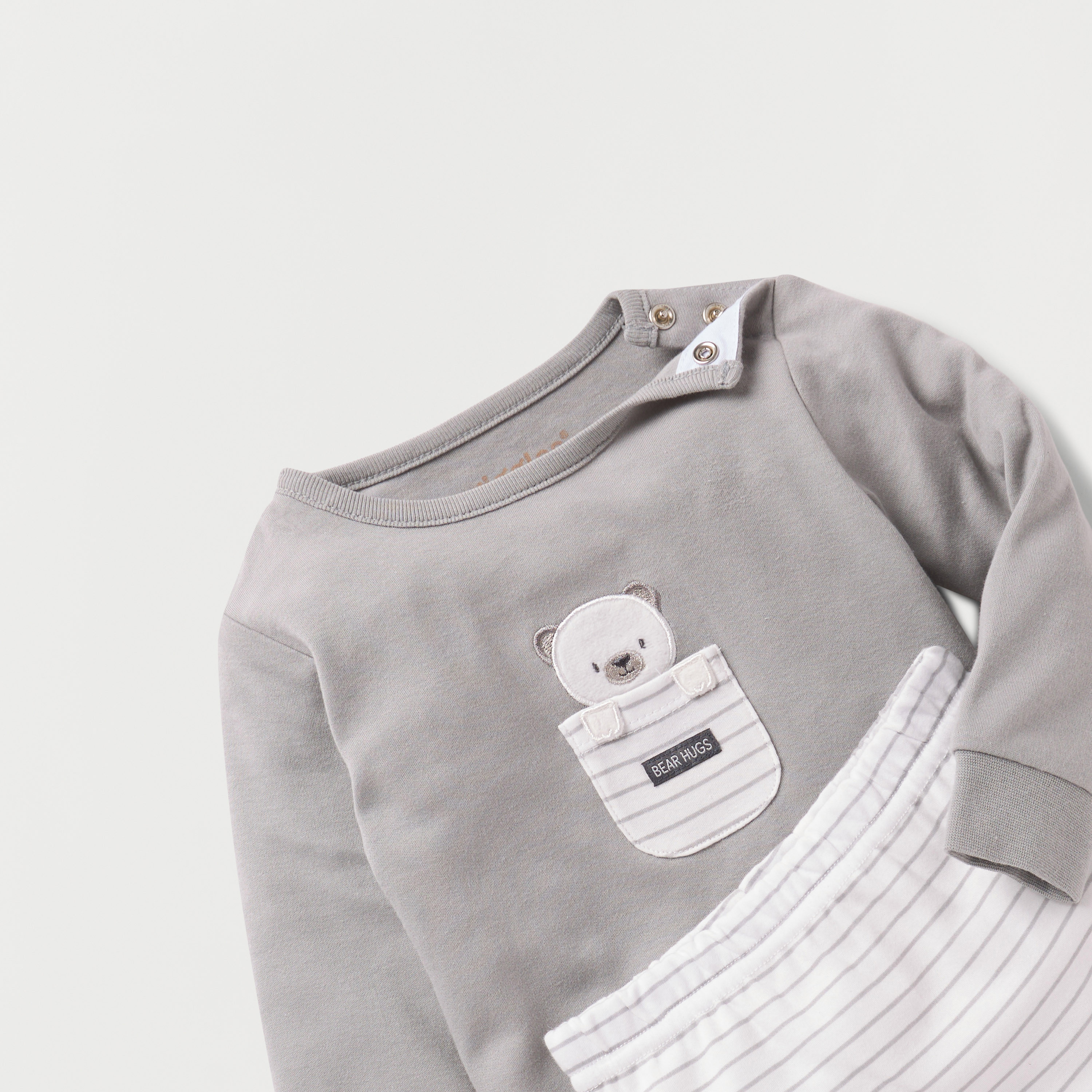 طقم بنطلون بيجاما وتيشيرت بزخارف دب من جيجلز-baby-boys-clothing-nightwear-pyjamasets-image-4
