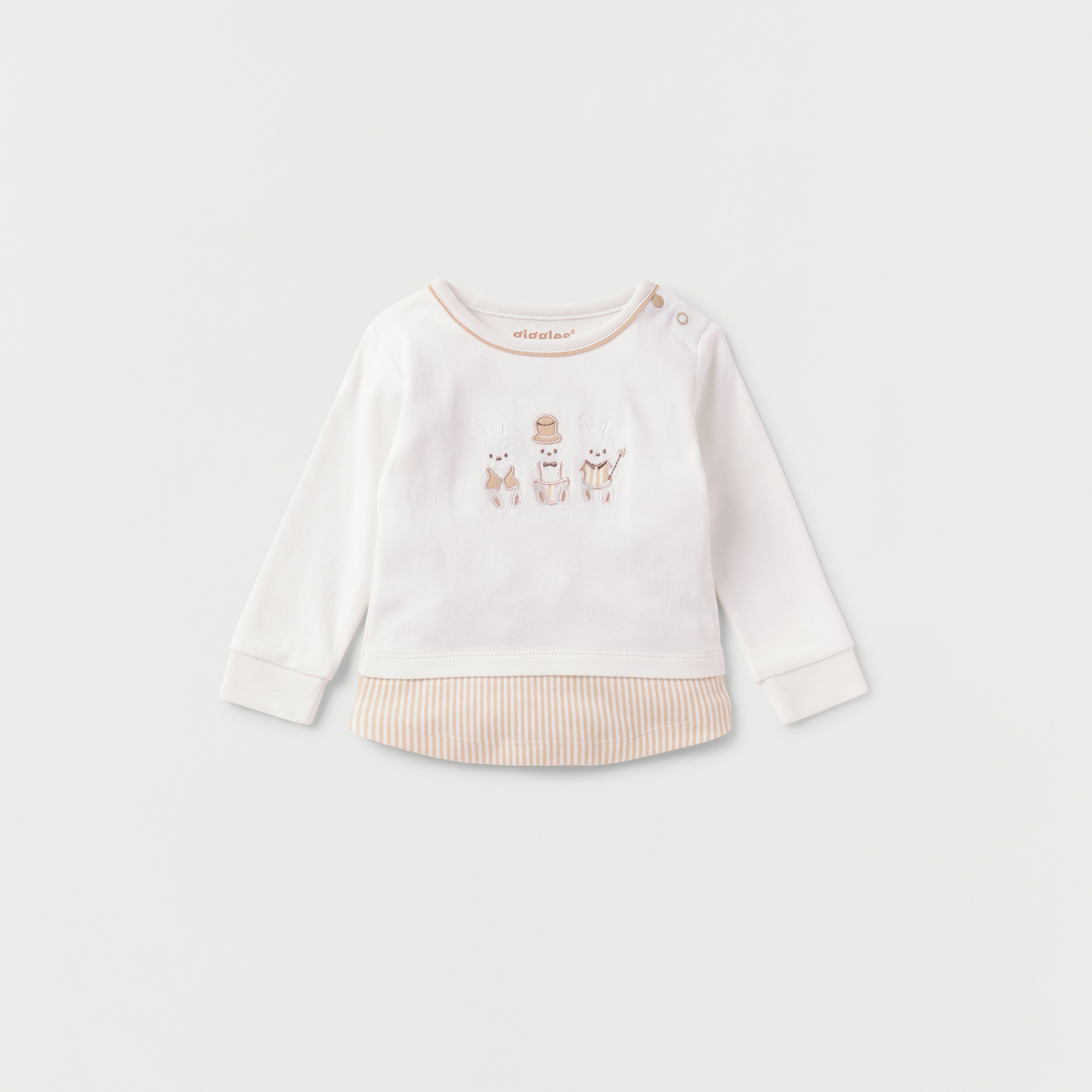 طقم بنطلون بيجاما وتيشيرت مطرّز من جيجلز-baby-boys-clothing-nightwear-pyjamasets-image-2