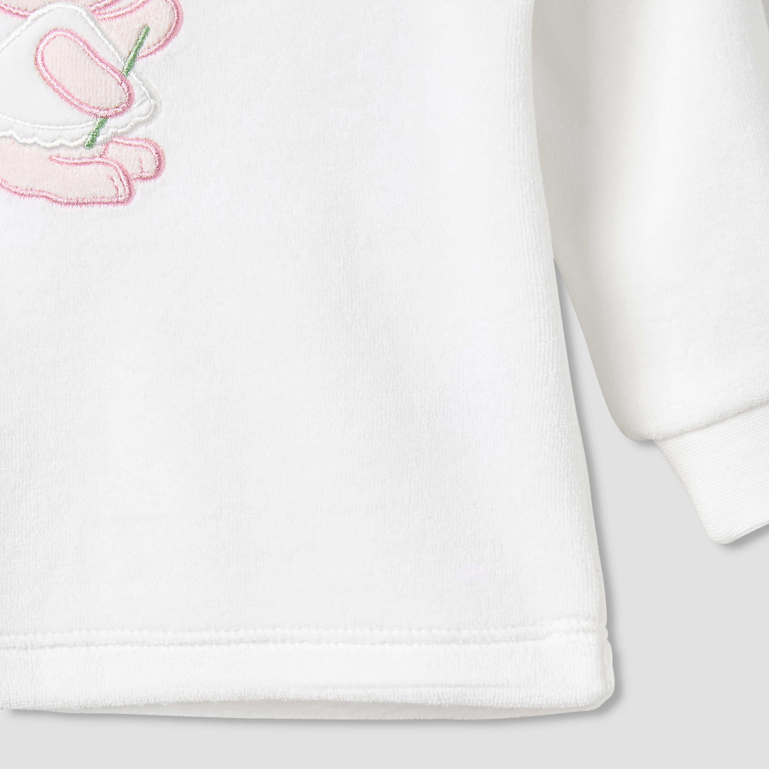 طقم بنطلون بيجاما وتيشيرت قطيفة بطبعات أرنب من جونيورز-baby-girls-clothing-nightwear-pyjamasets-image-5