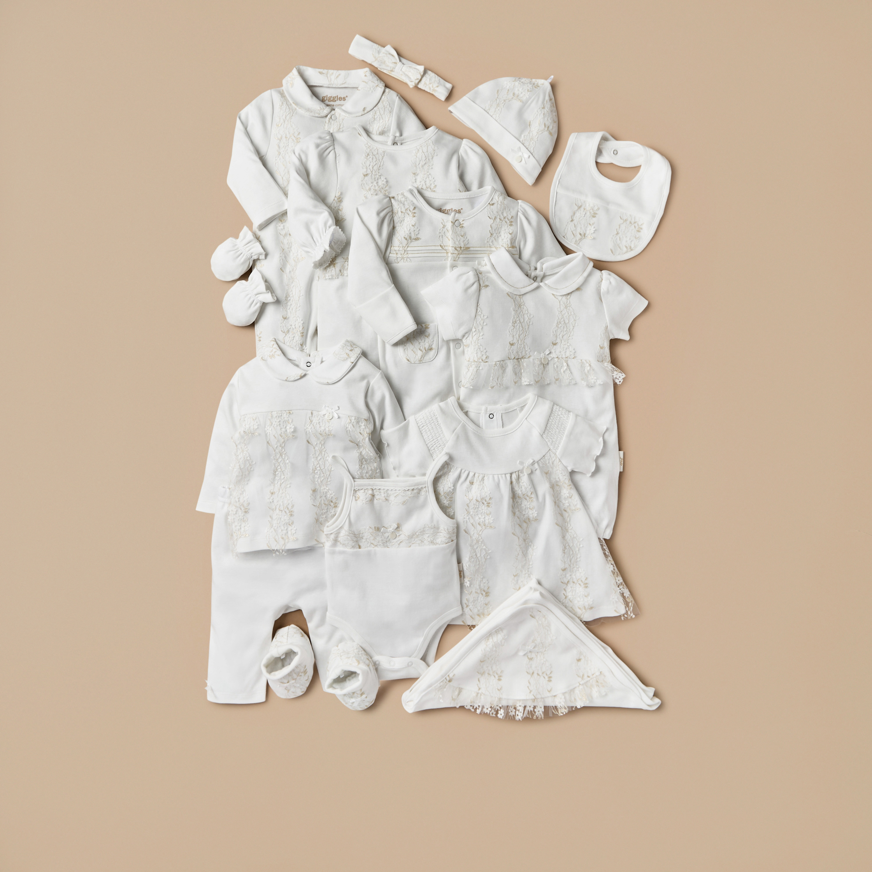 Giggles Lace Detail Romper with Peter Pan Collar and Short Sleeves-baby-girls-clothing-rompers-image-5