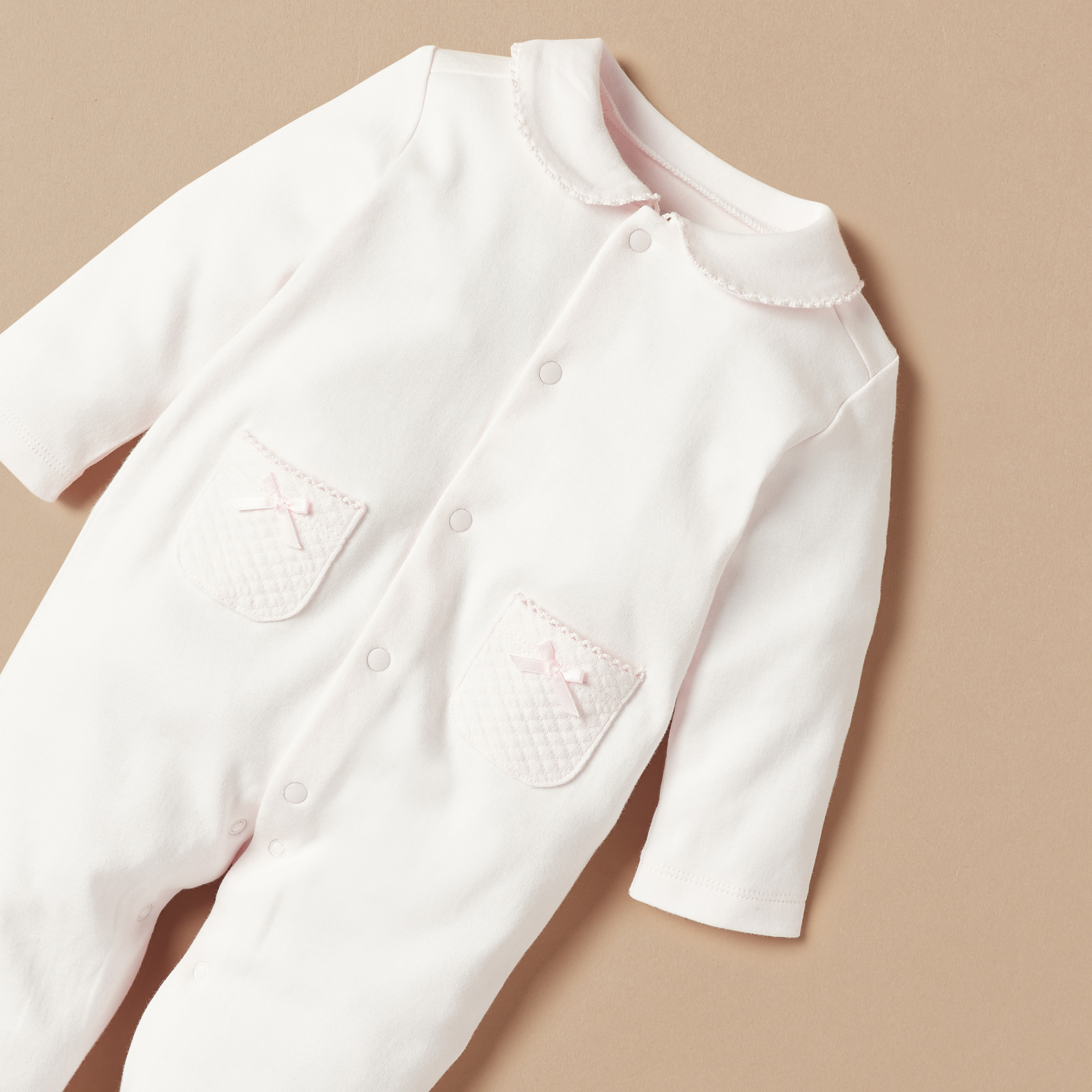Giggles Solid Closed Feet Sleepsuit with Button Closure-baby-girls-clothing-nightwear-sleepsuits-image-2