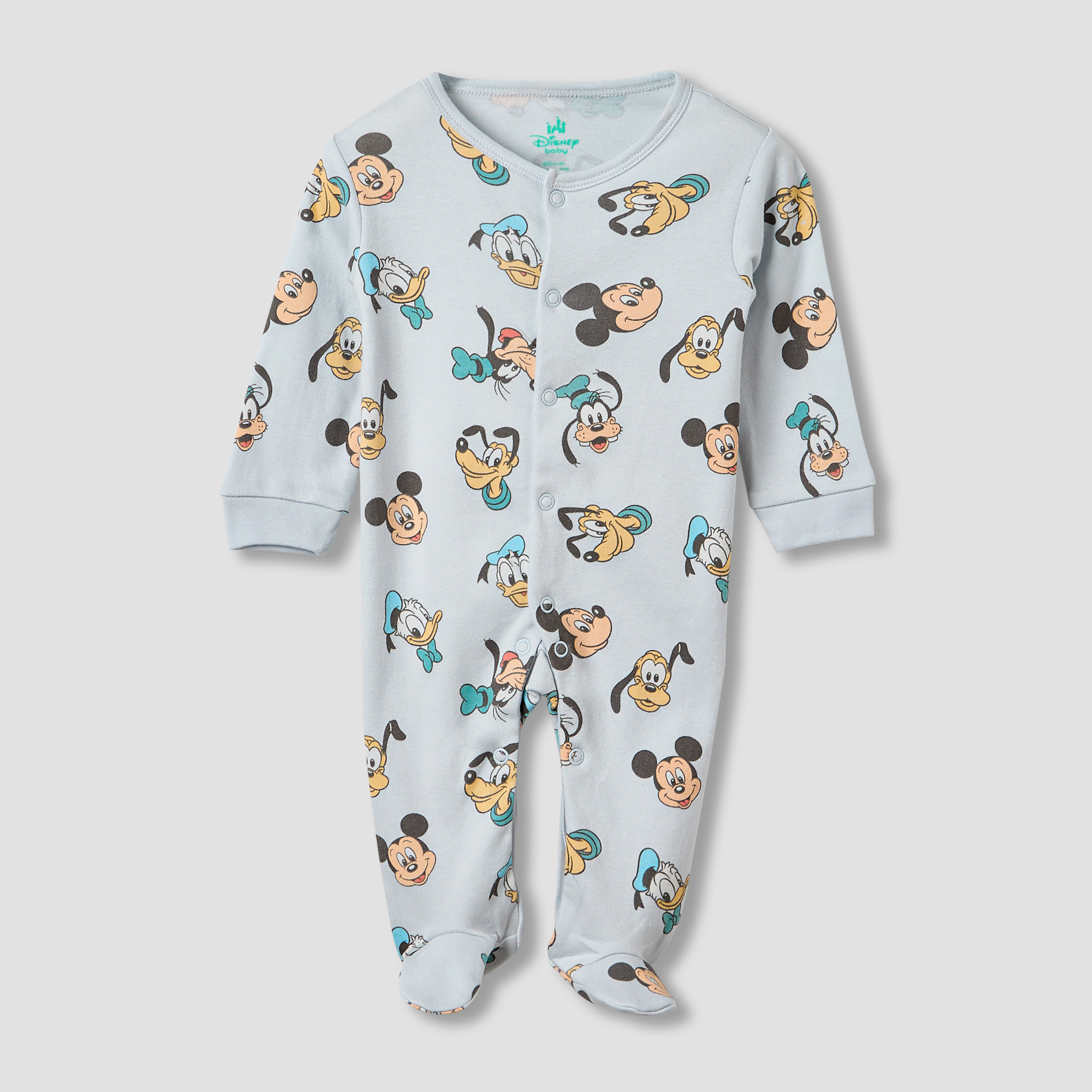Disney Mickey Mouse and Friends Print Sleepsuit - Set of 2-baby-boys-clothing-nightwear-sleepsuits-image-2