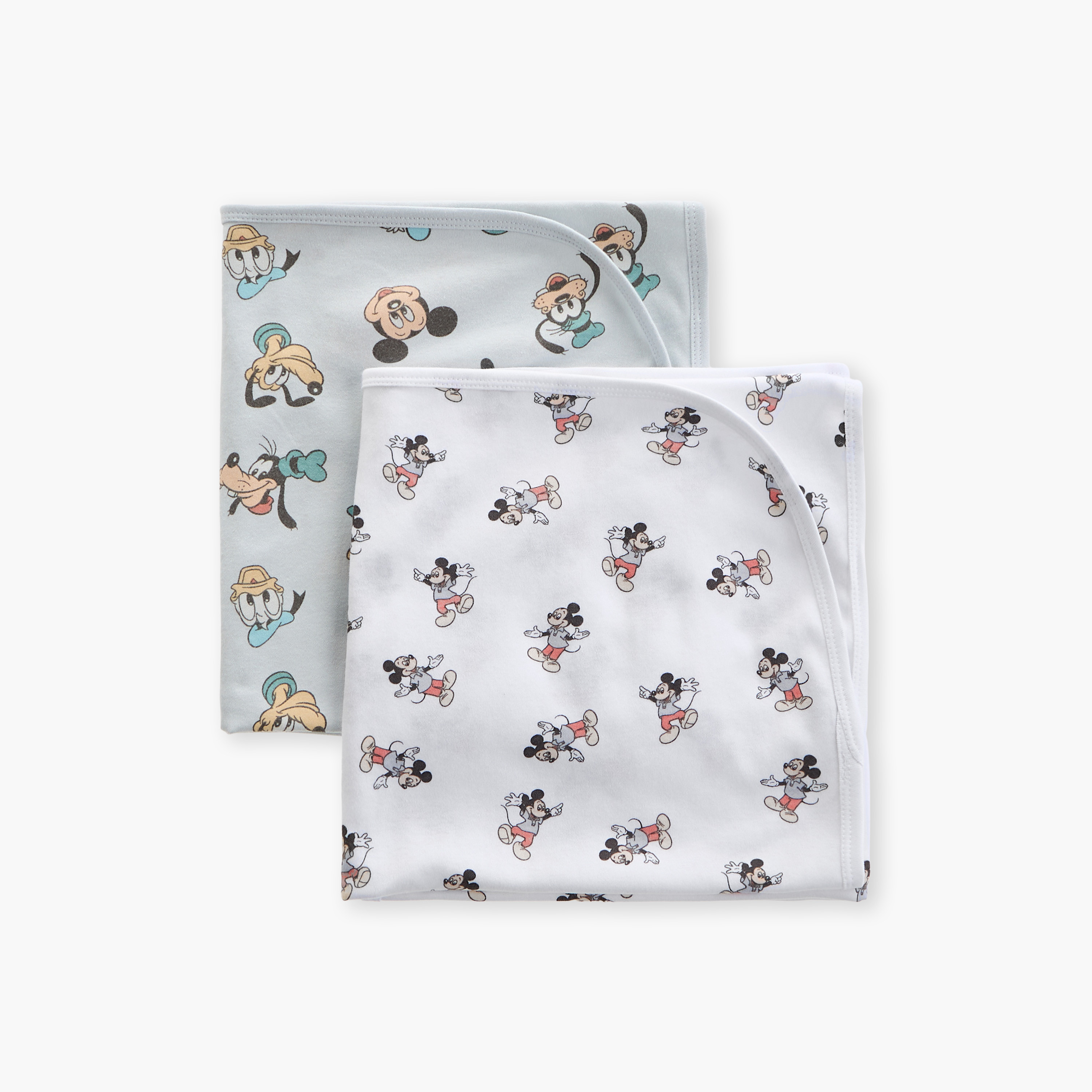 Disney Mickey Mouse Print Receiving Blanket - Set of 2-baby-nursery-blanketsandswaddles-receivingblankets-image-3