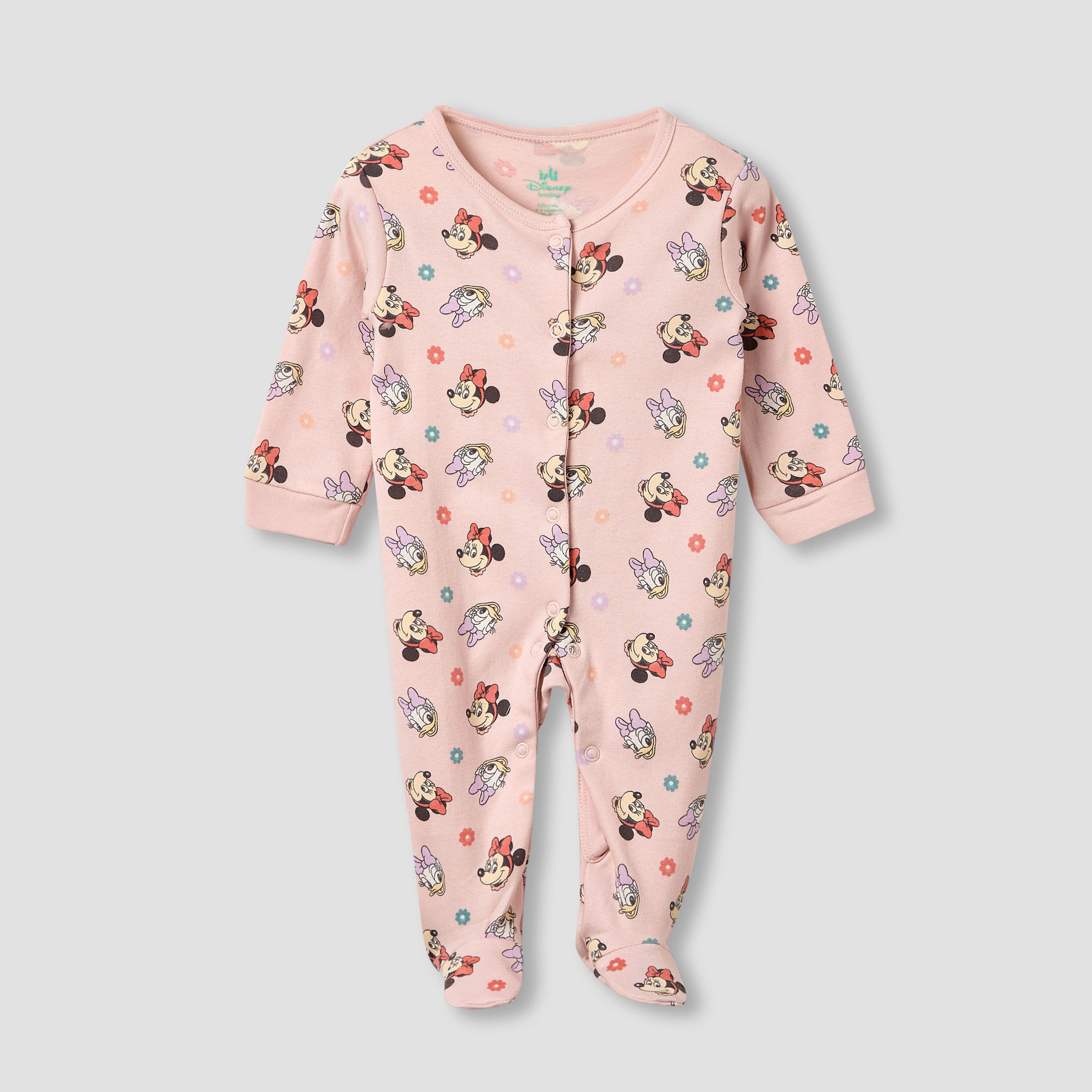 بدلة نوم بطبعات ميني ماوس وديزي داك من ديزني -  طقم من قطعتين-baby-girls-clothing-nightwear-sleepsuits-image-2