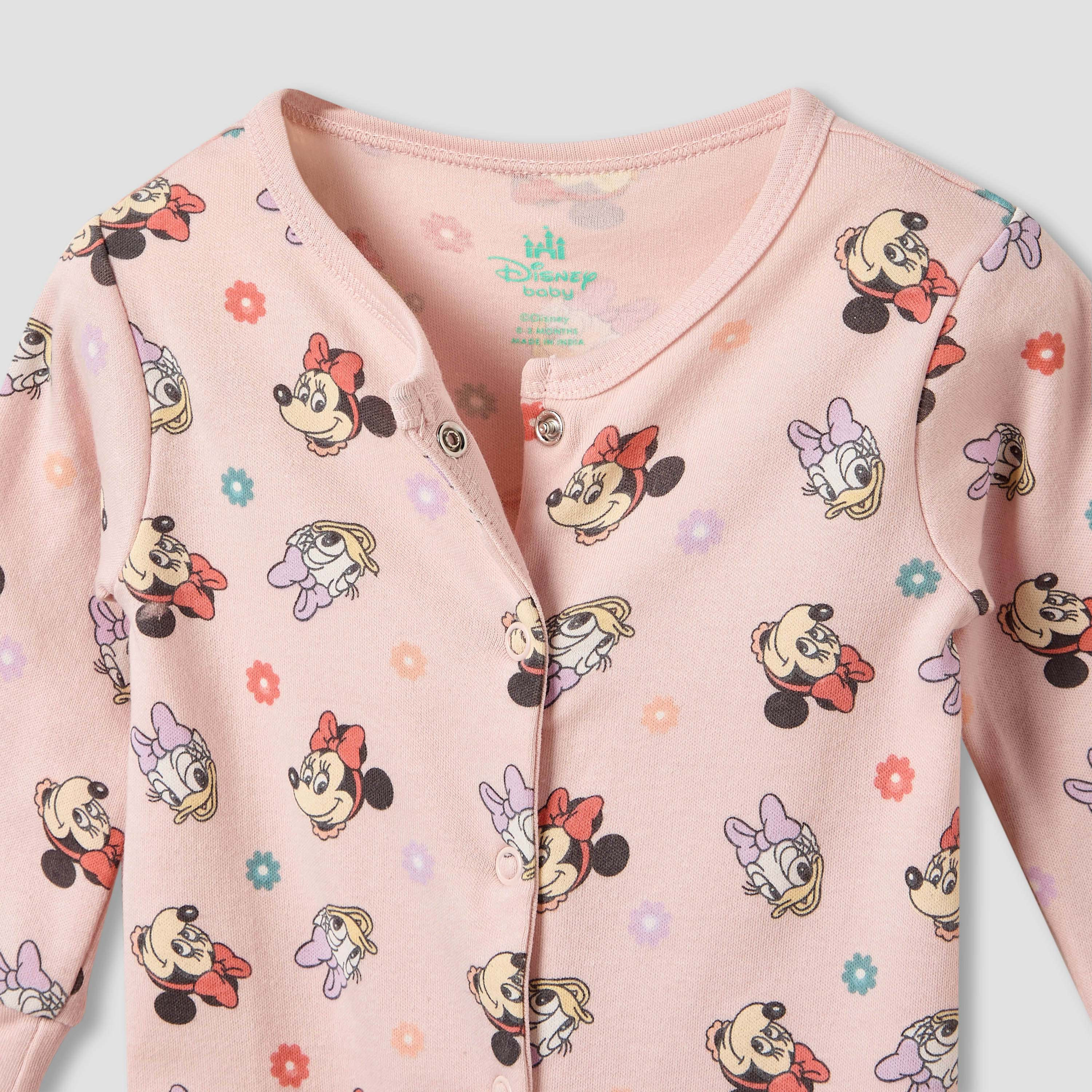 بدلة نوم بطبعات ميني ماوس وديزي داك من ديزني -  طقم من قطعتين-baby-girls-clothing-nightwear-sleepsuits-image-4