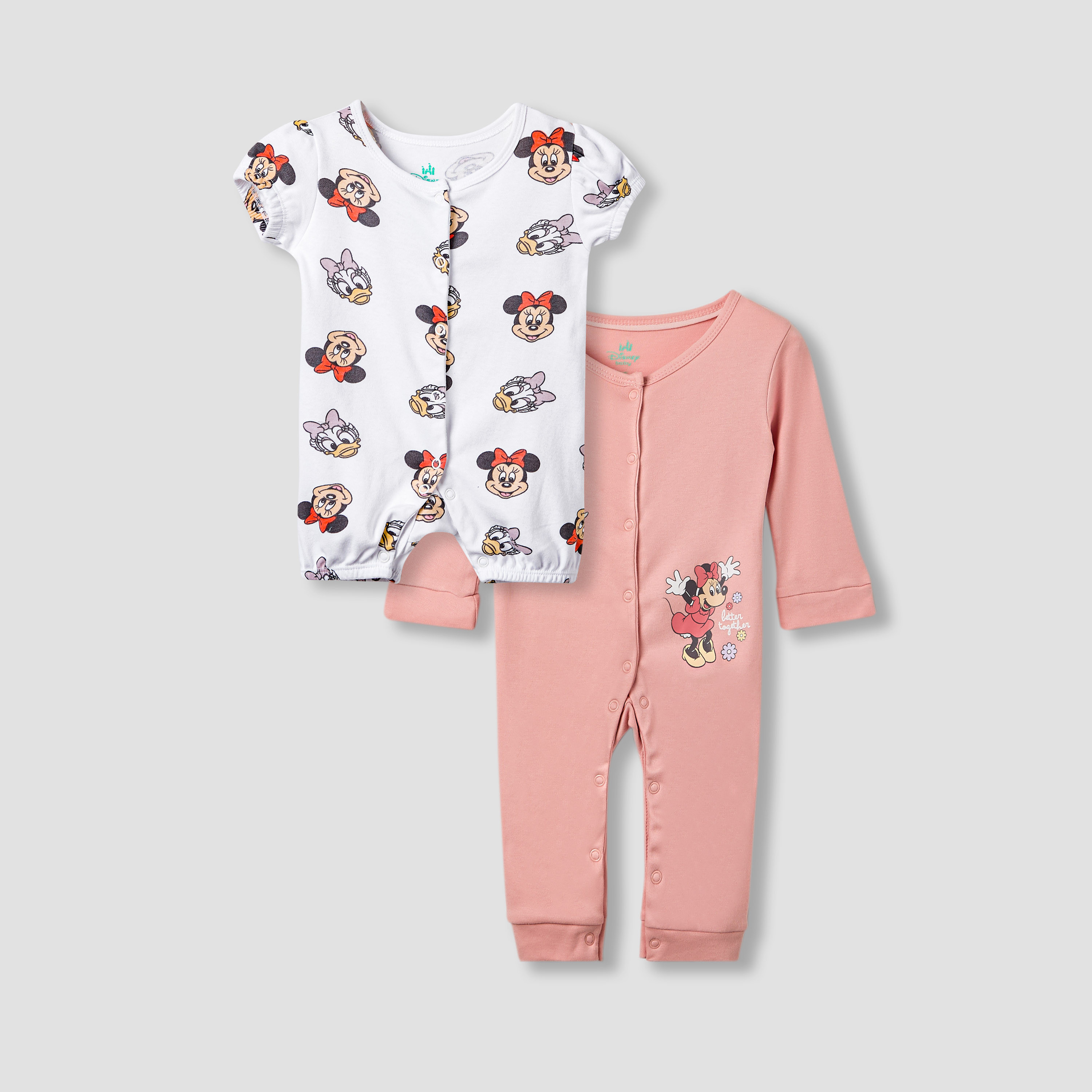 أفرول وبدلة نوم بطبعات ميني ماوس وديزي داك من ديزني-baby-girls-clothing-nightwear-sleepsuits-image-1