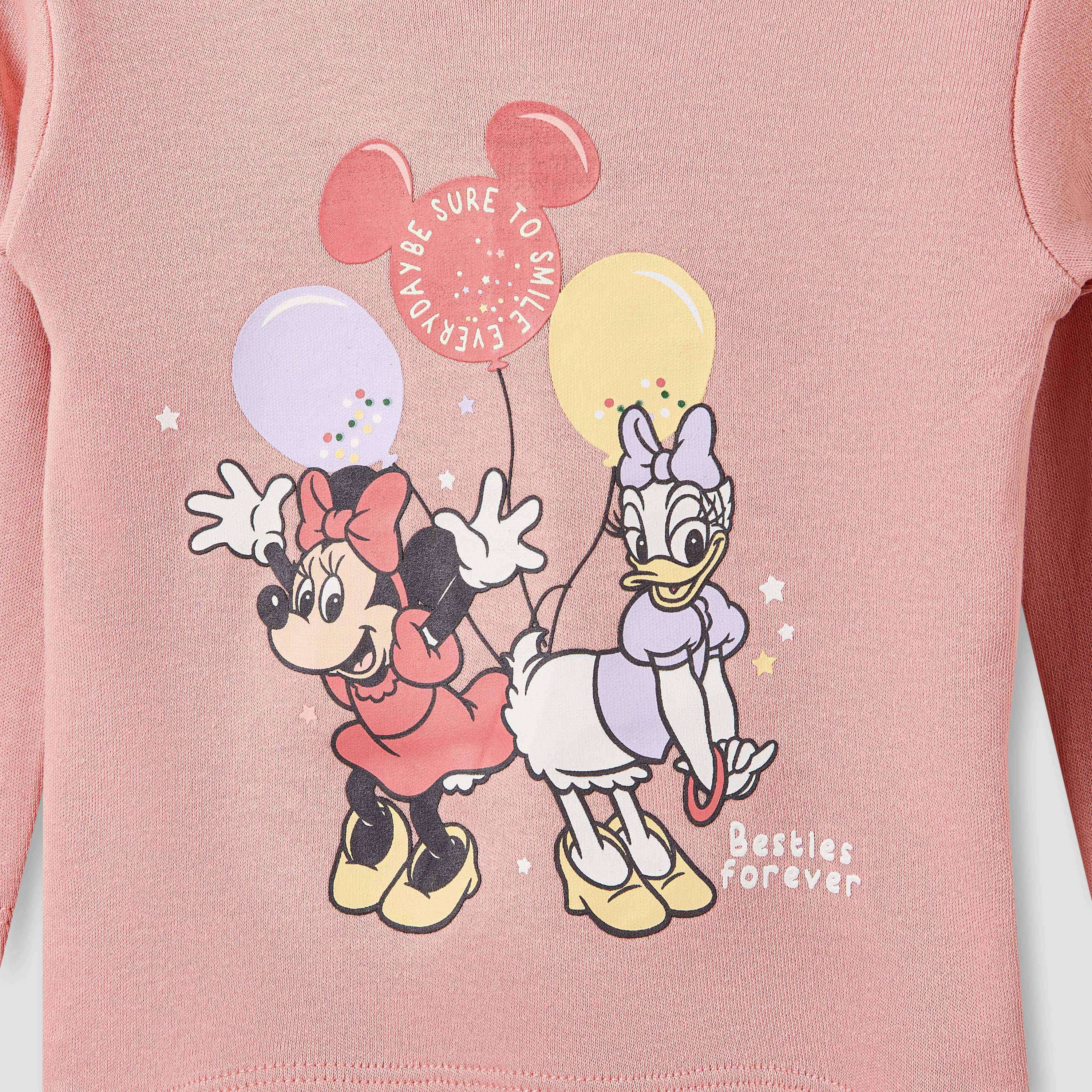 Disney Minnie Mouse and Daisy Duck Print T-shirt and Pyjama - Set of 2-baby-girls-clothing-nightwear-pyjamasets-image-6