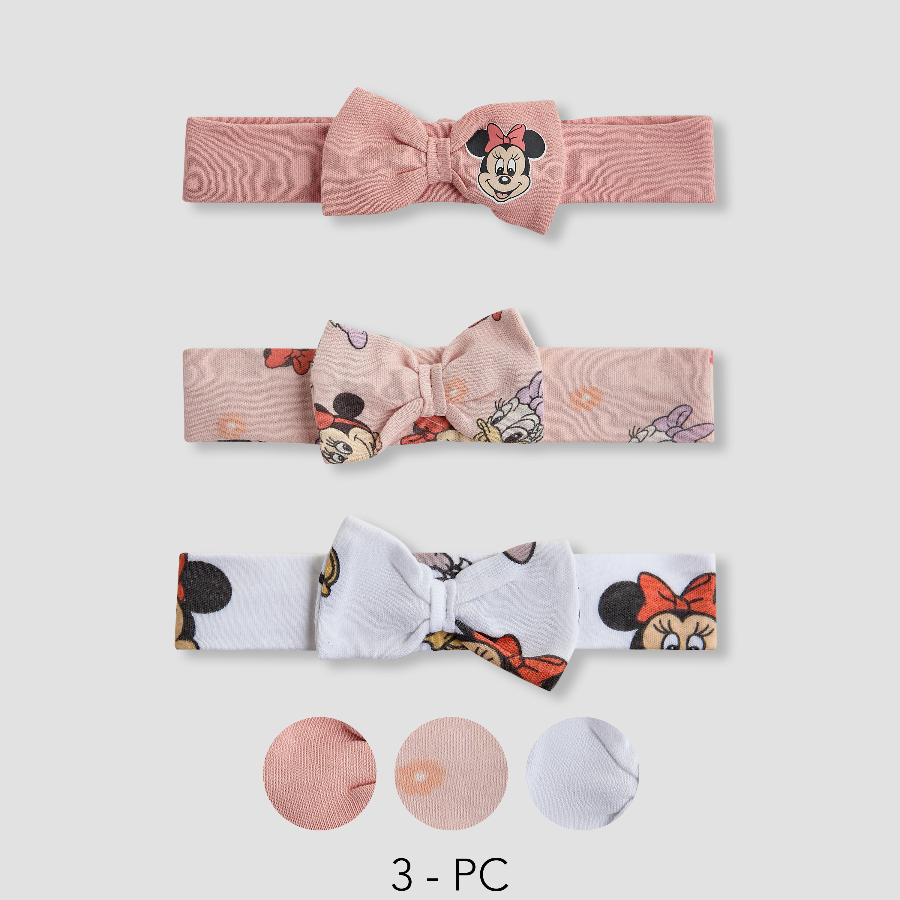 شريطة شعر بطبعات ميني ماوس وديزي داك من ديزني - طقم من 3 قطع-baby-girls-accessories-hairaccessories-image-1