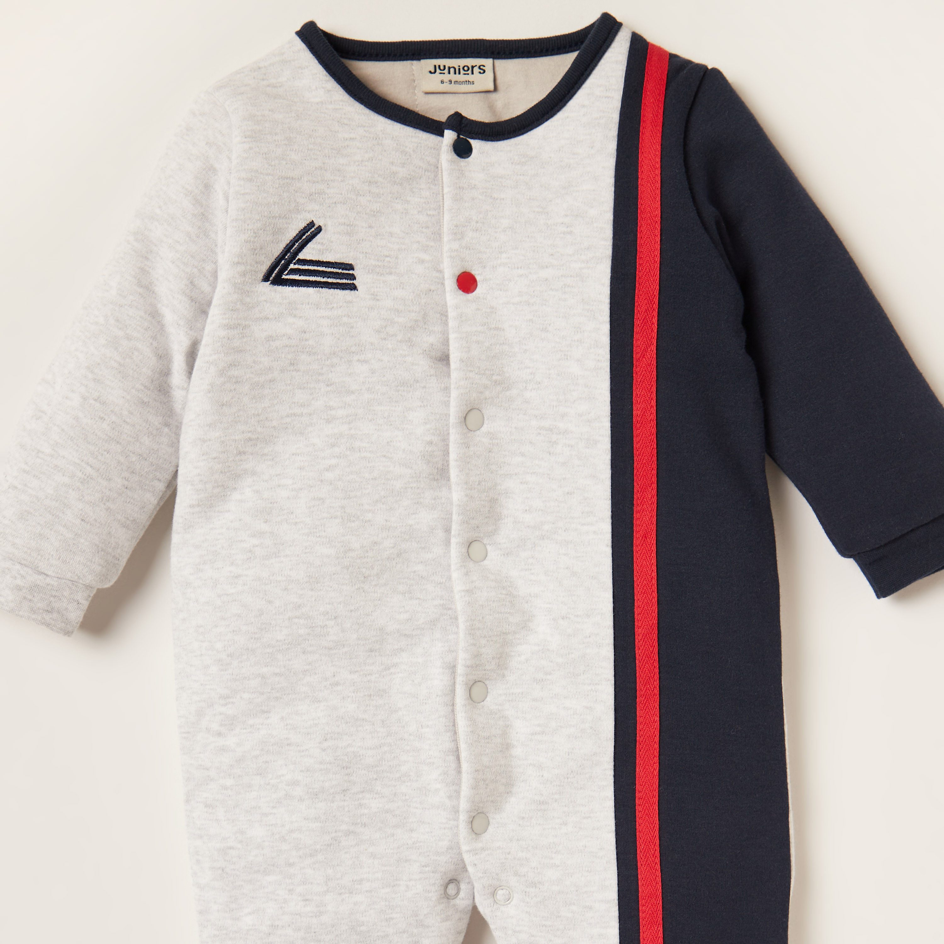 بدلة نوم مغلقة القدمين بقوالب ملونة وأكمام طويلة من جونيورز-baby-boys-clothing-nightwear-sleepsuits-image-2