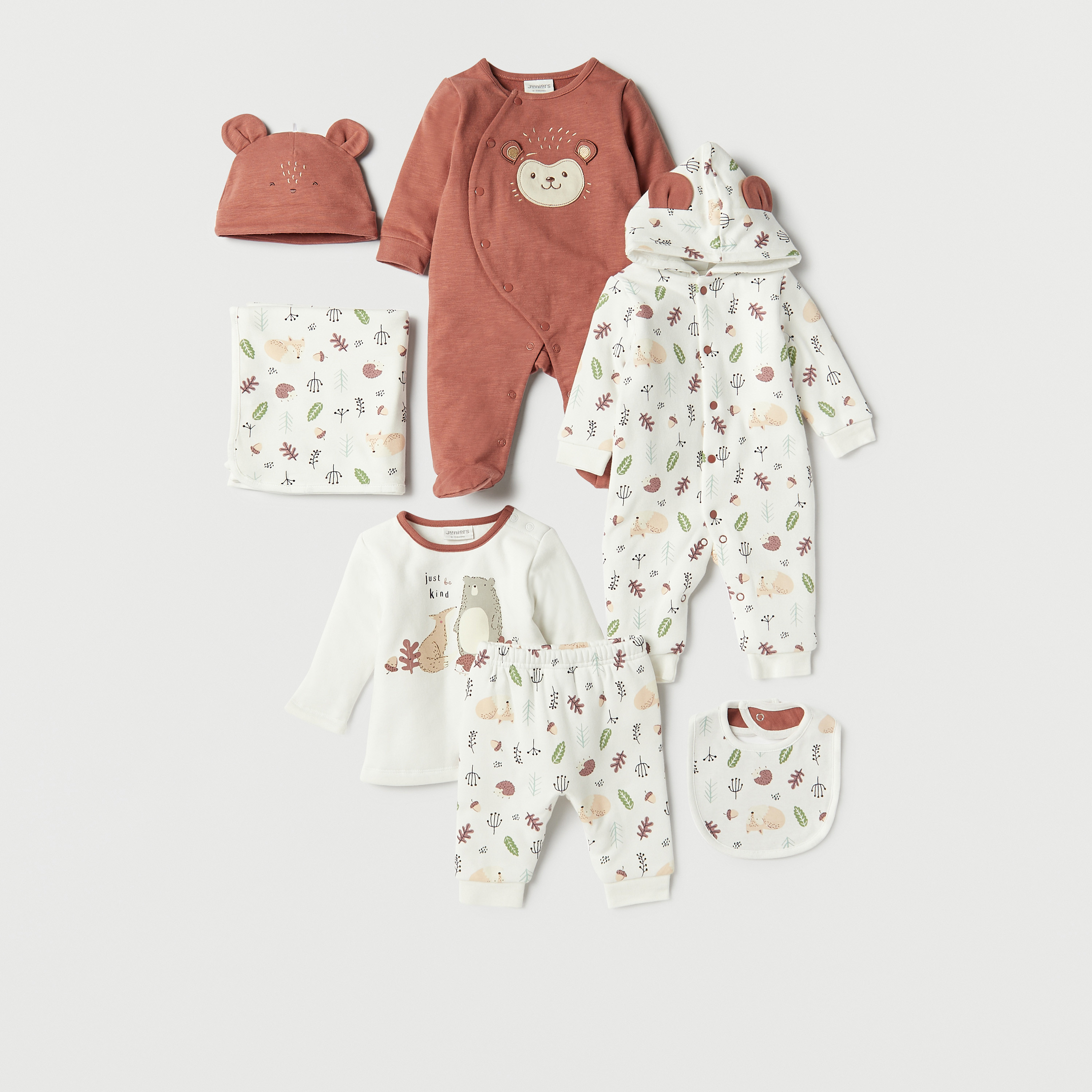 بدلة نوم بأكمام طويلة وأزرار إغلاق كبّاسة وزخارف وجه دب من جونيورز-baby-boys-clothing-nightwear-sleepsuits-image-5