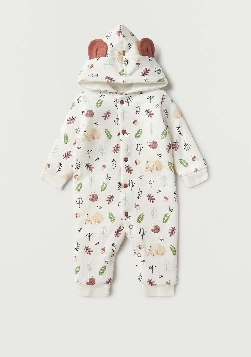 Juniors All-Over Print Sleepsuit with Hood and Long Sleeves-Sleepsuits-image-0