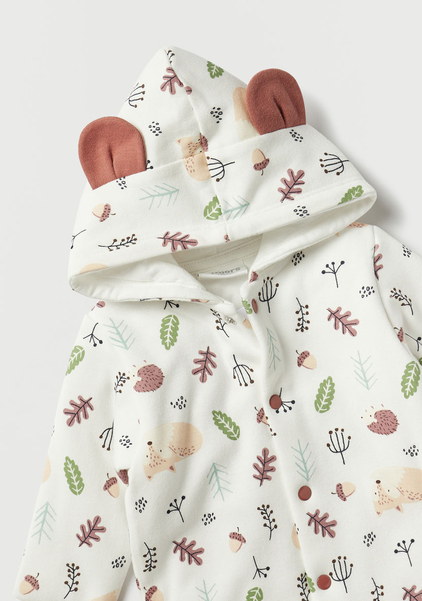 Juniors All-Over Print Sleepsuit with Hood and Long Sleeves-Sleepsuits-image-2