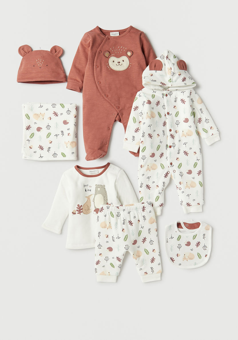 Juniors All-Over Print Sleepsuit with Hood and Long Sleeves-Sleepsuits-image-4