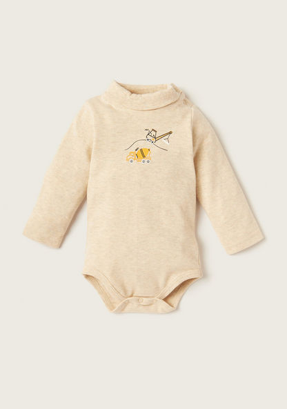 Giggles Printed Bodysuit with Long Sleeves