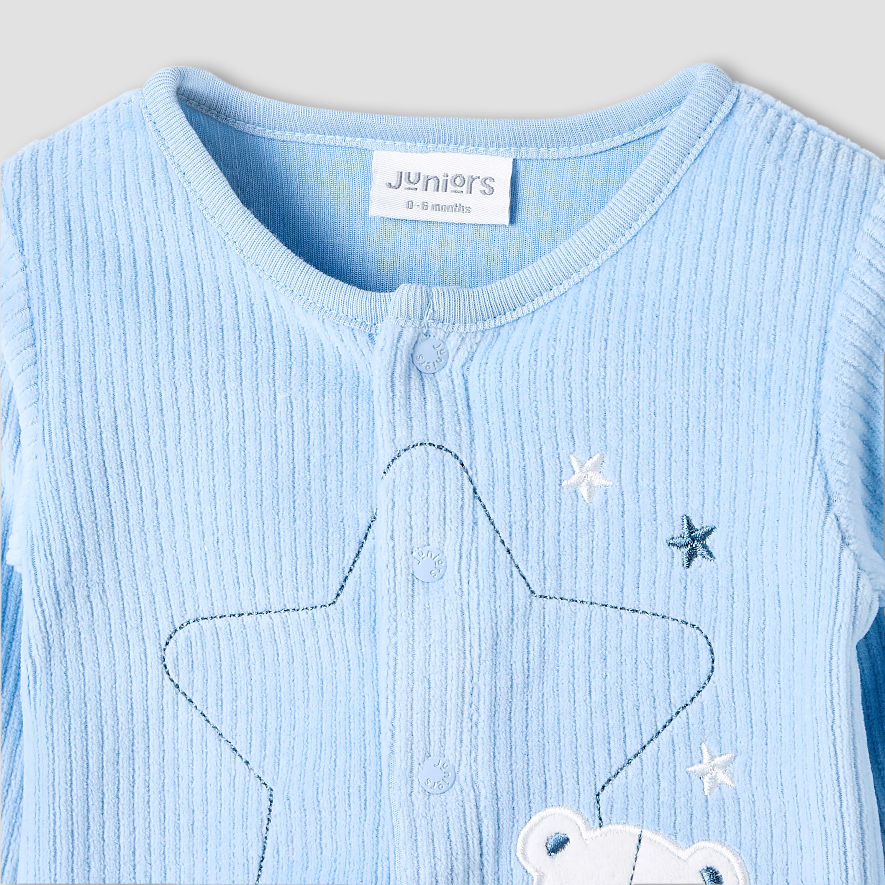 طقم بيجاما مطرز بياقة مستديرة وأكمام طويلة من جونيورز-baby-boys-clothing-winterwear-setsandcoords-image-4