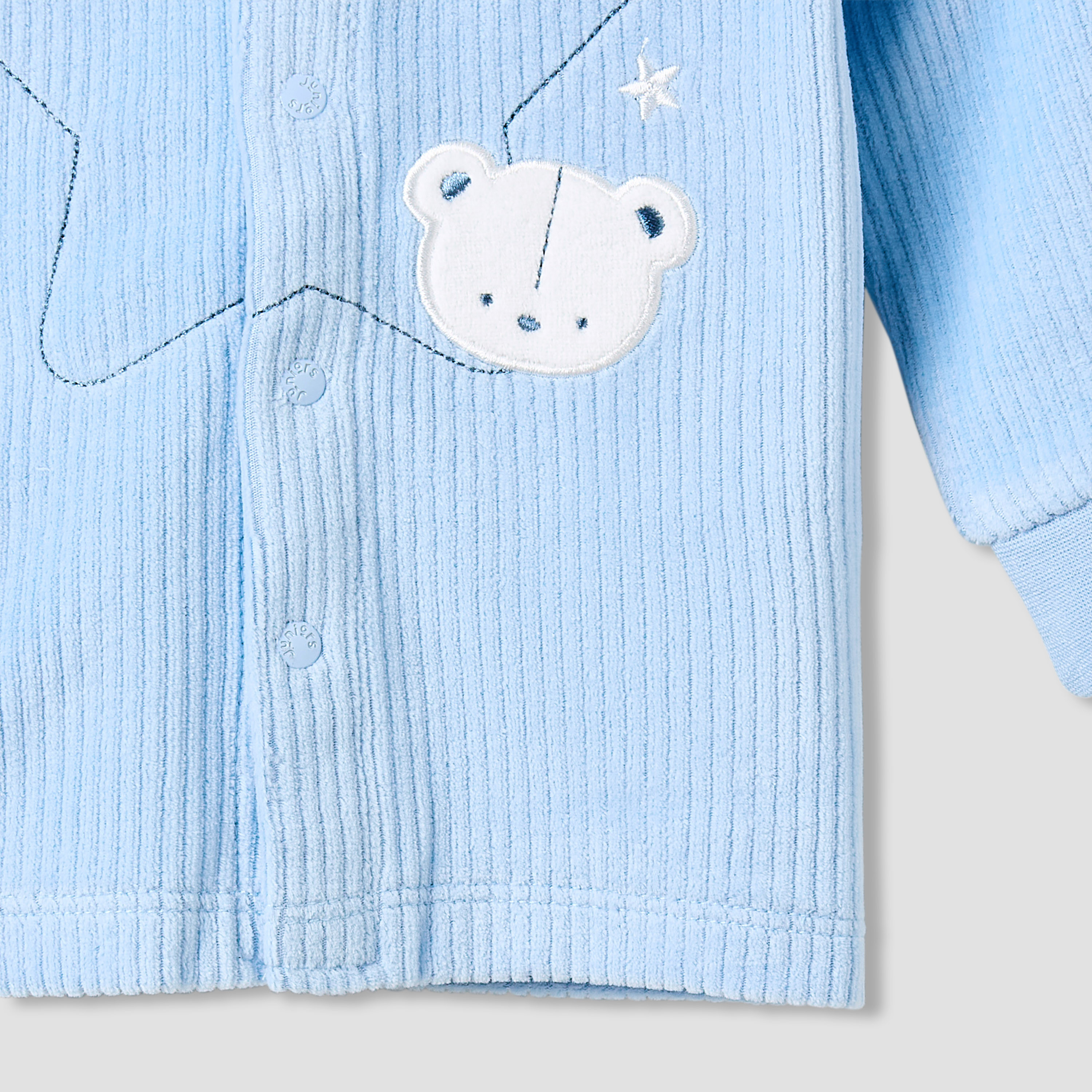 طقم بيجاما مطرز بياقة مستديرة وأكمام طويلة من جونيورز-baby-boys-clothing-winterwear-setsandcoords-image-3