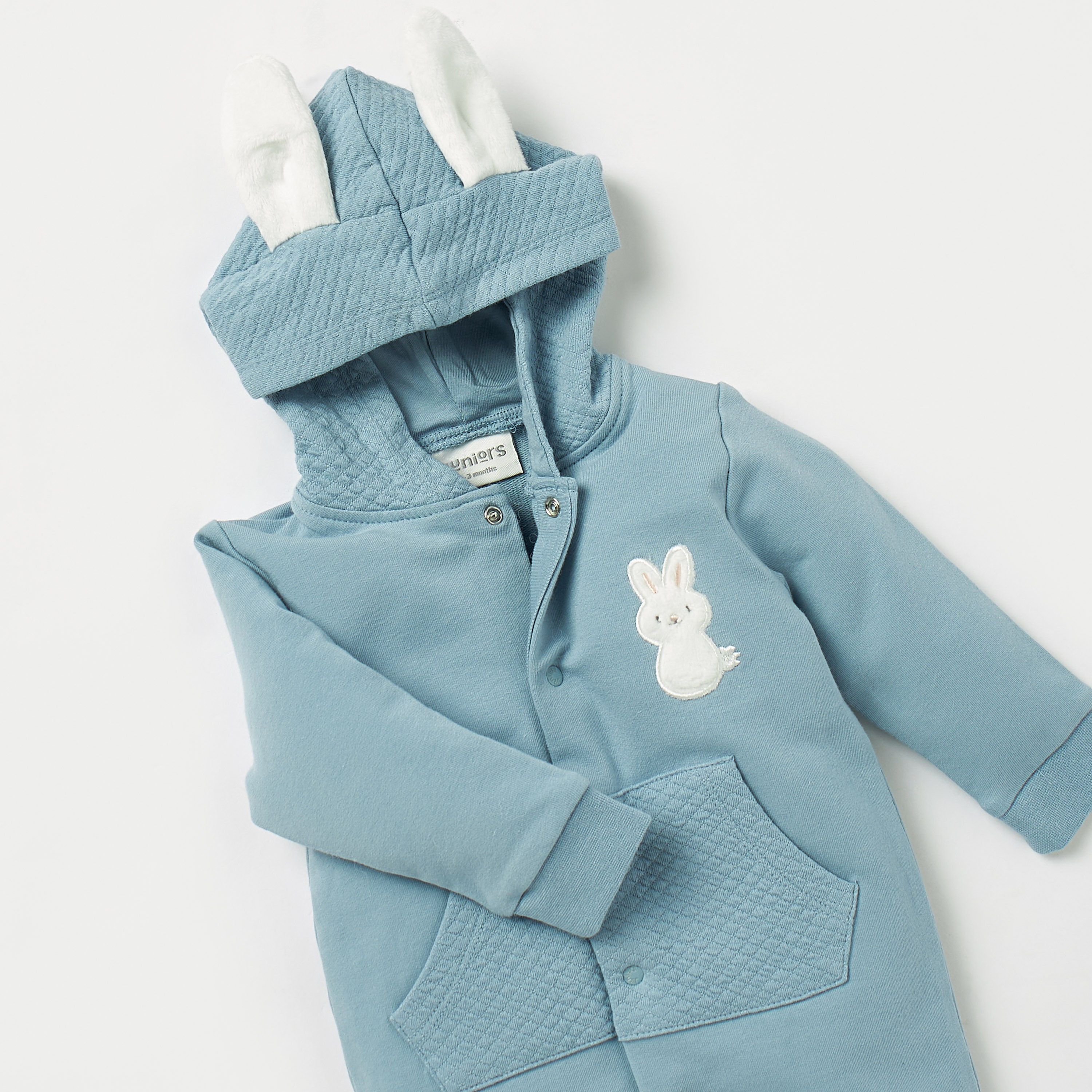 بدلة نوم بقبعة وتزيينات أرنب من جونيورز-baby-boys-clothing-nightwear-sleepsuits-image-3