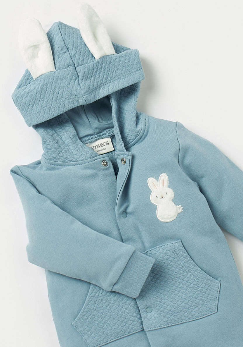 Juniors Bunny Applique Detail Sleepsuit with Hood-Sleepsuits-image-2