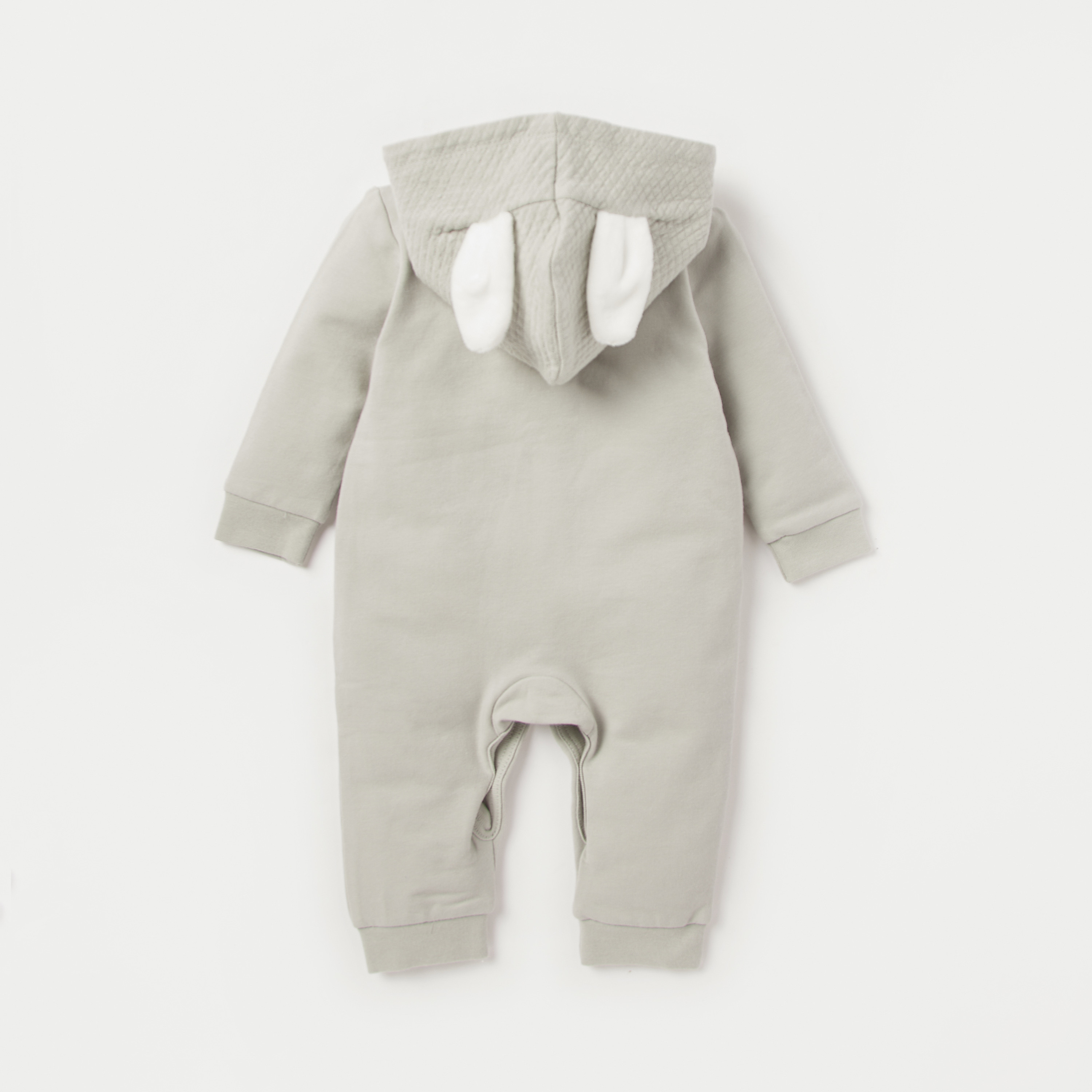 Juniors Bunny Applique Detail Sleepsuit with Hood-baby-girls-clothing-nightwear-sleepsuits-image-2