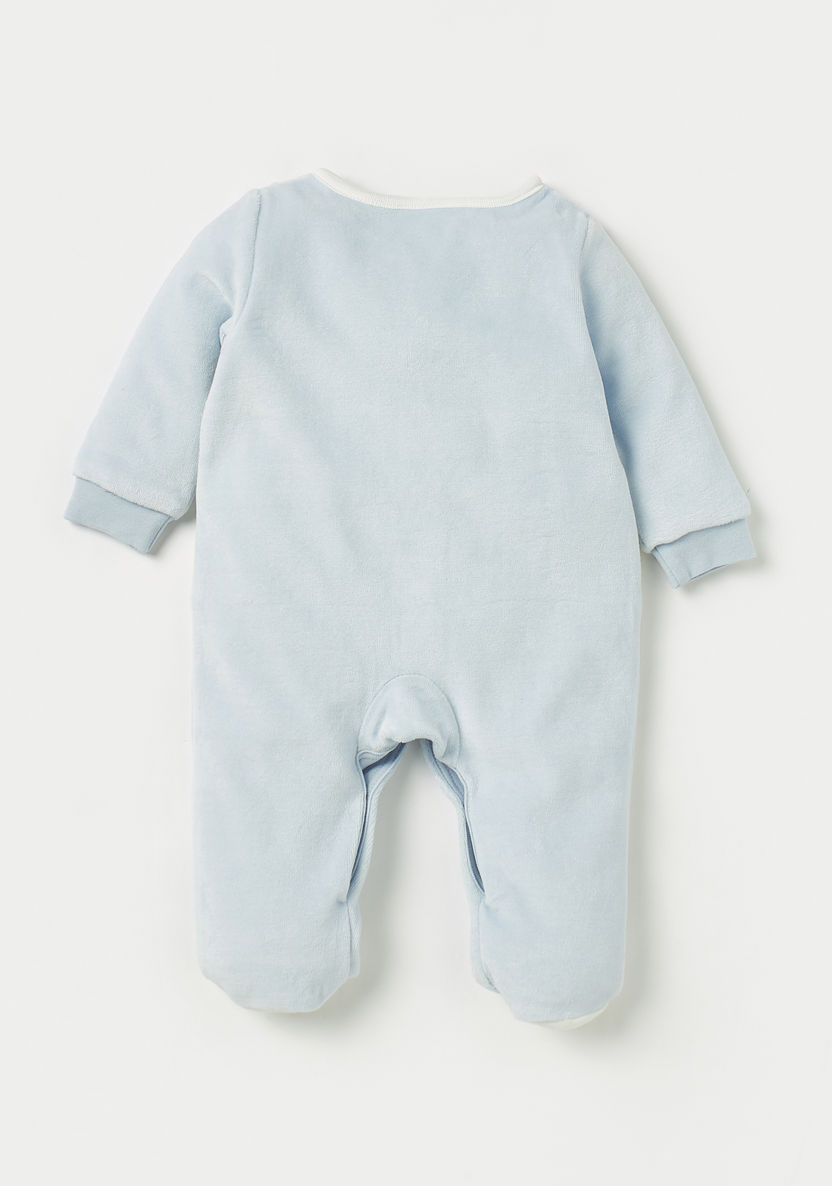 Juniors Bear Applique Sleepsuit with Long Sleeves-Sleepsuits-image-1