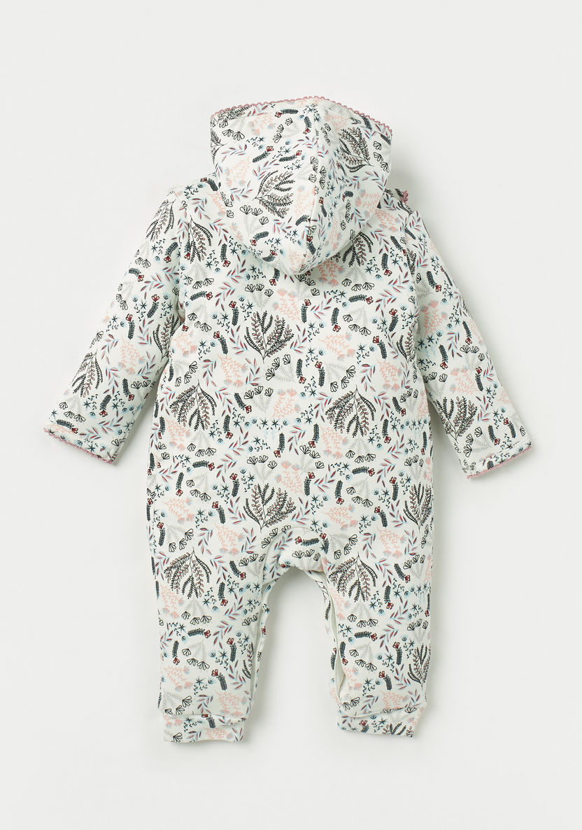 Juniors All-Over Floral Print Sleepsuit with Hood-Sleepsuits-image-1