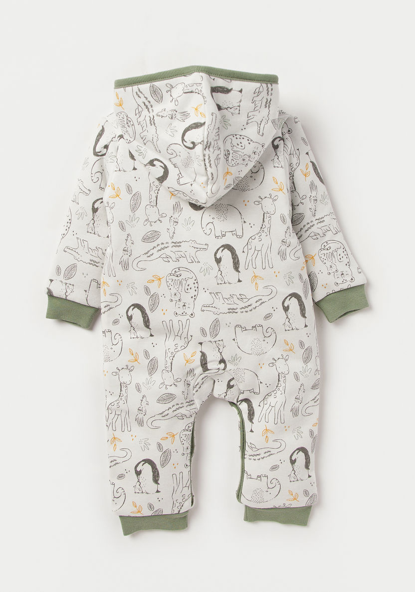 Juniors Typography Detail Sleepsuit with Hood-Sleepsuits-image-1