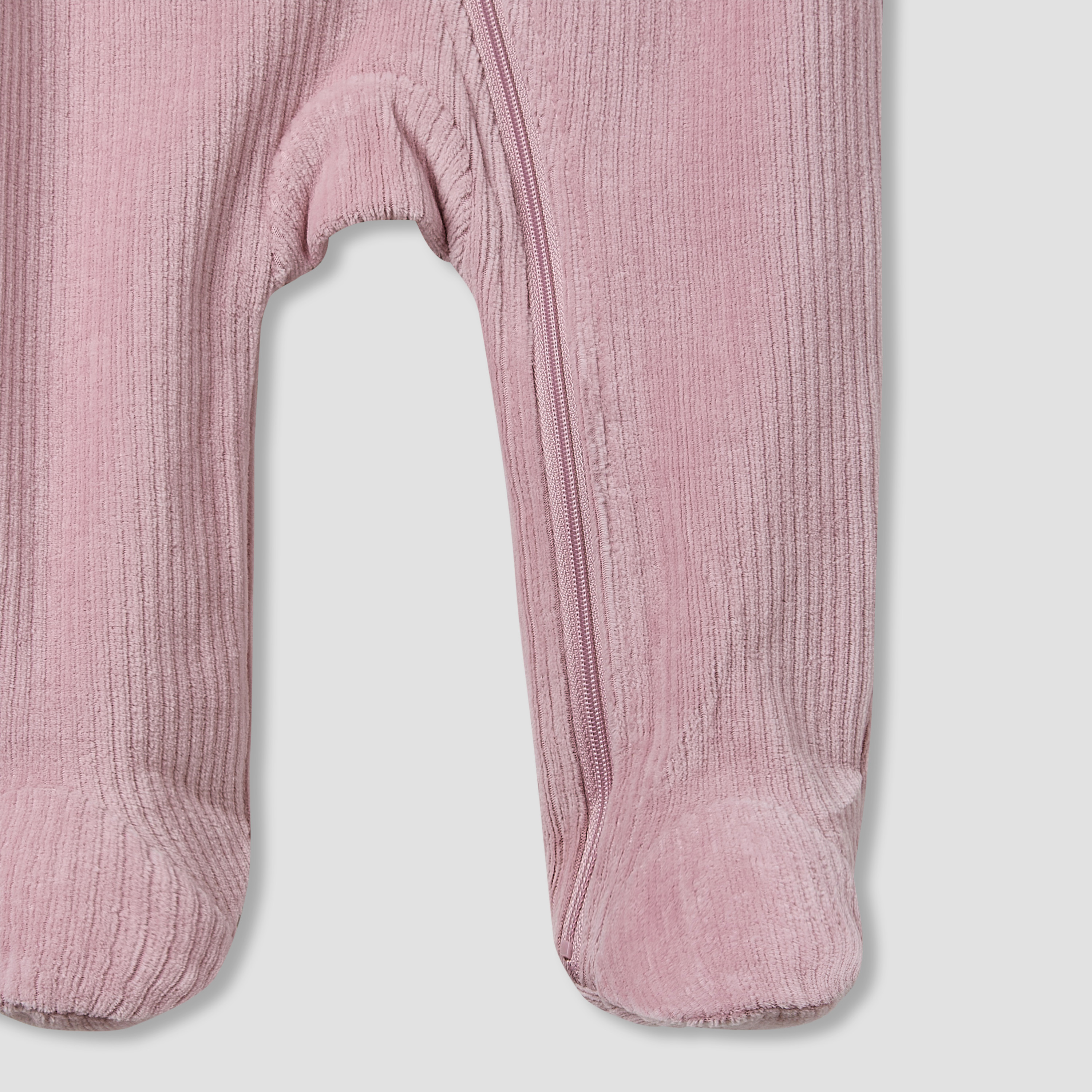 Juniors Round Neck Sleepsuit with Corduroy Texture - Cotton Blend - Long Sleeves-baby-girls-clothing-nightwear-sleepsuits-image-4