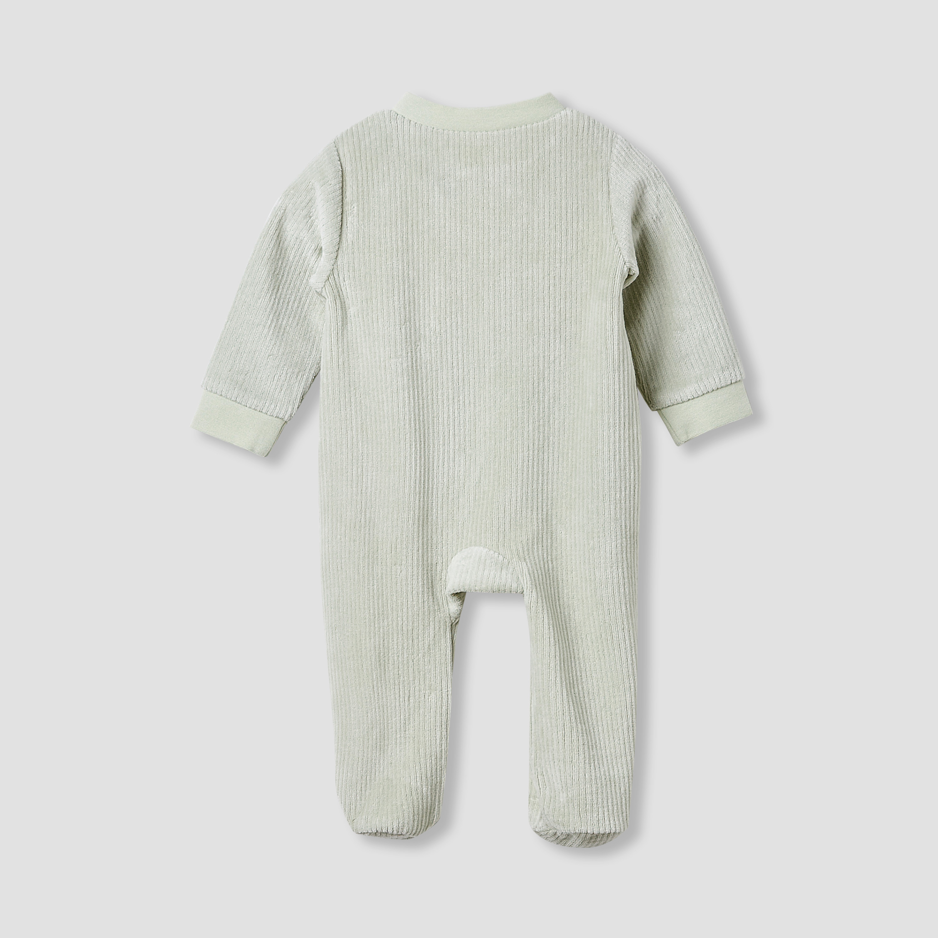 Juniors Crew Neck Sleepsuit with Corduroy Texture - Cotton Blend - Long Sleeves-baby-boys-clothing-nightwear-sleepsuits-image-2