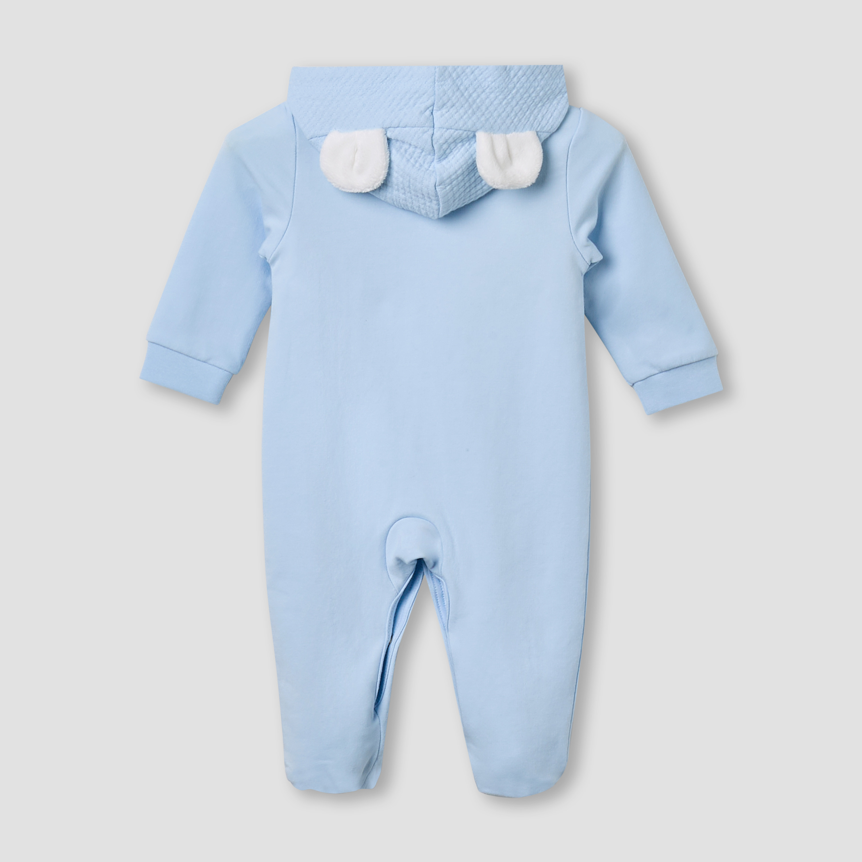 Juniors Hooded Sleepsuit with Koala Applique - Cotton - Long Sleeves-baby-girls-clothing-nightwear-sleepsuits-image-3