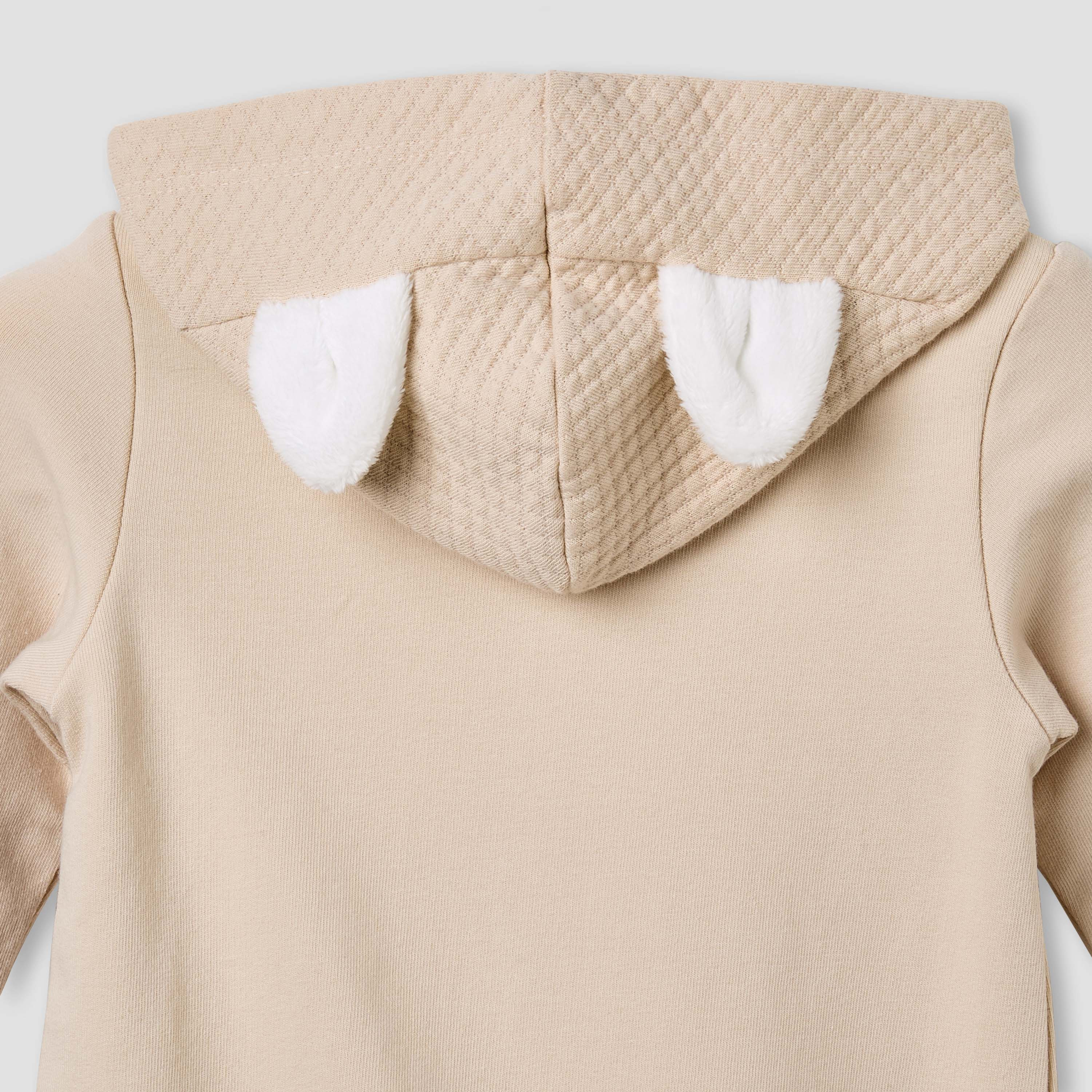 Juniors Hooded Sleepsuit with Animal Applique - Cotton - Long Sleeves-baby-boys-clothing-nightwear-sleepsuits-image-5