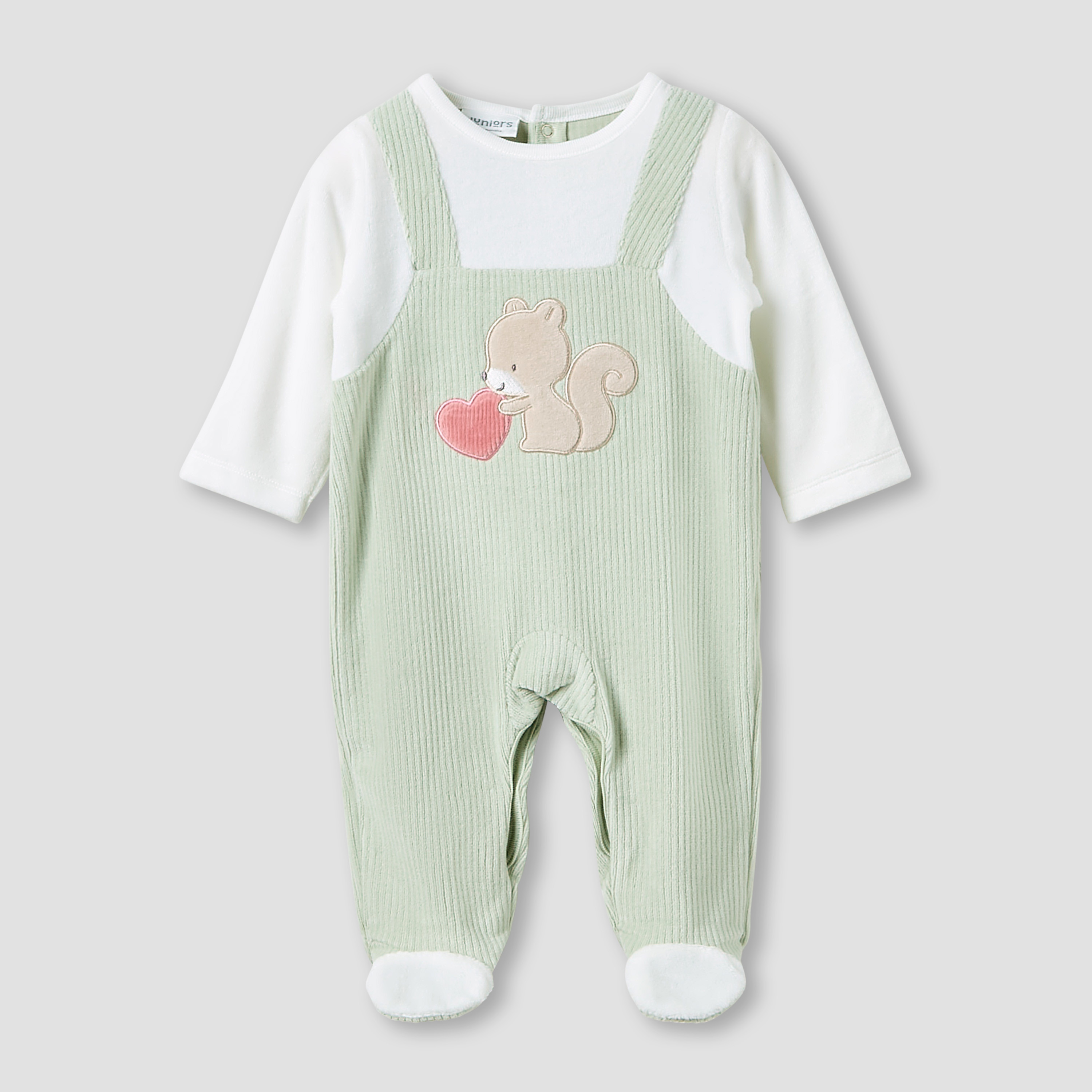 Juniors Sleepsuit with Ribbed Cap - Long Sleeves-baby-girls-clothing-nightwear-sleepsuits-image-2
