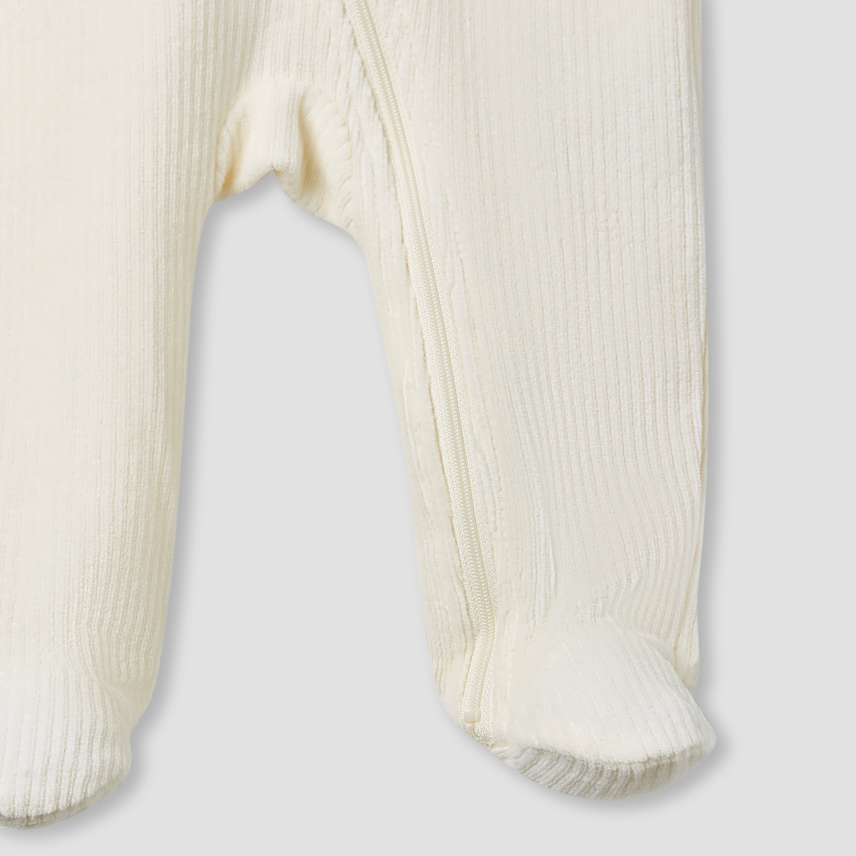 Juniors Round Neck Sleepsuit with Corduroy Texture - Cotton Blend - Long Sleeves-baby-boys-clothing-winterwear-sleepsuits-image-4