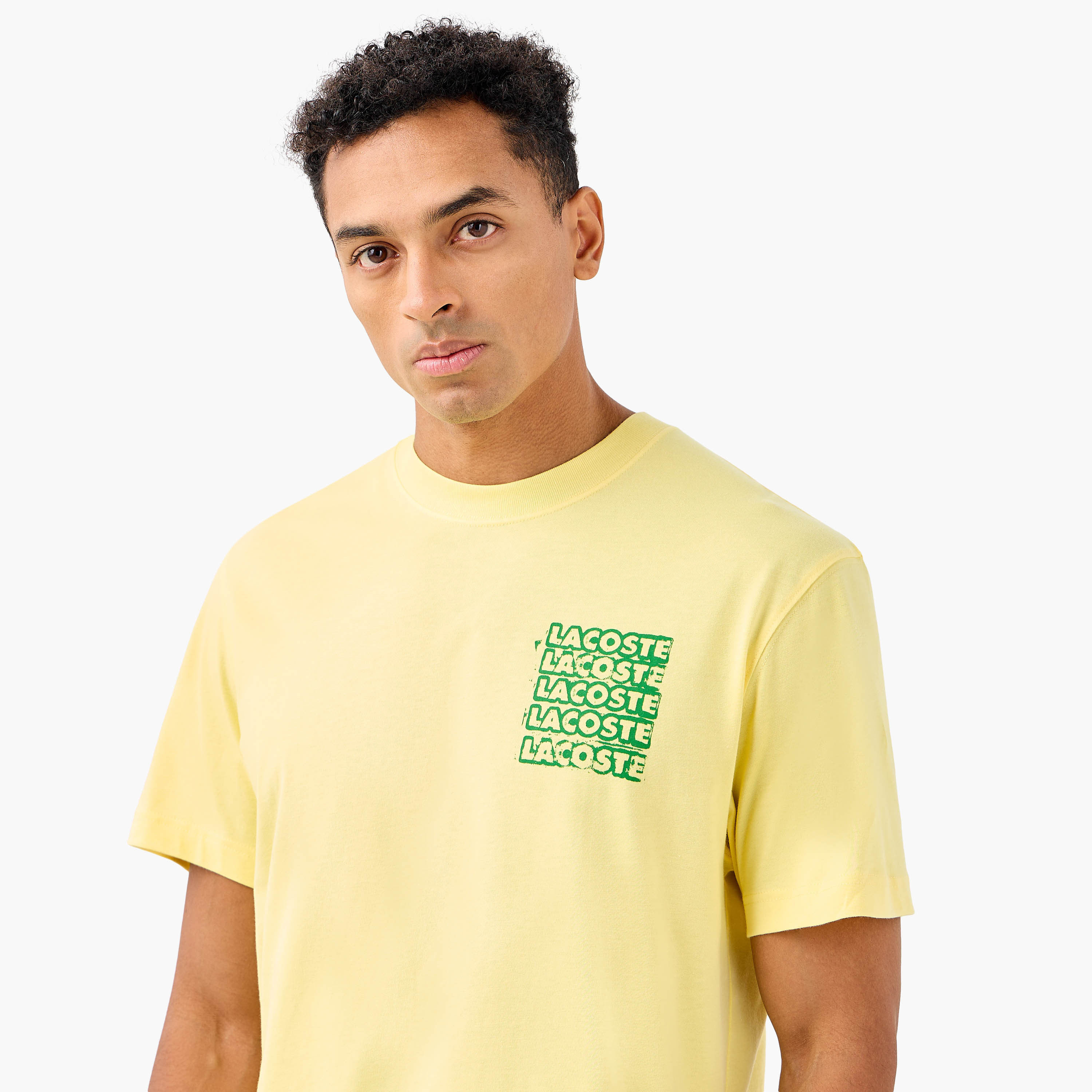 Lacoste Logo Print Crew Neck T-shirt with Short Sleeves-men-clothing-tshirtsandpolos-tshirts-image-4