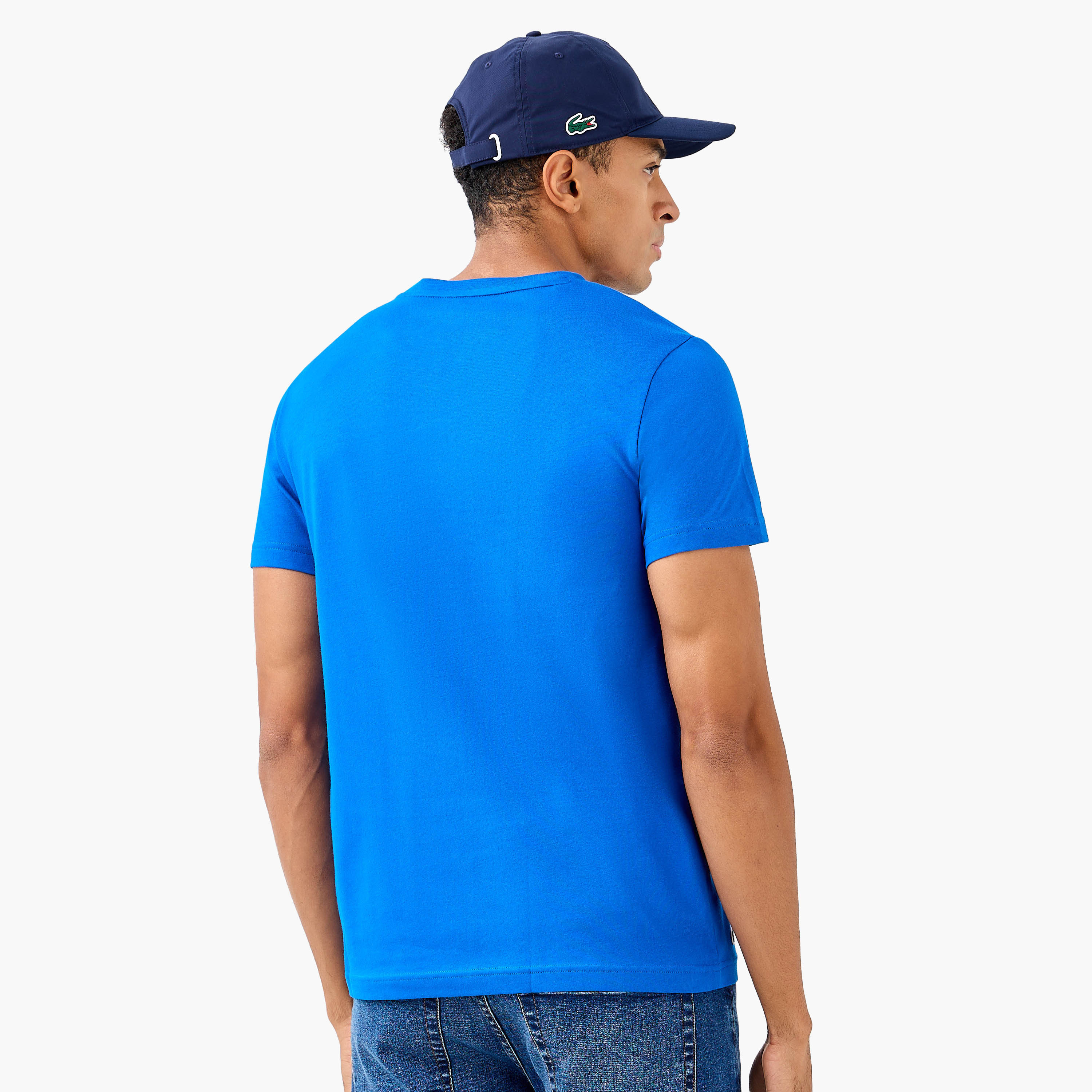 Lacoste Logo Print Crew Neck T-shirt with Short Sleeves-men-clothing-tshirtsandpolos-tshirts-image-3